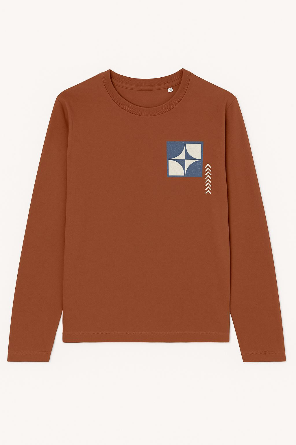 Tapestry Long Sleeve T-Shirt in Clay T-Shirts- Gandys