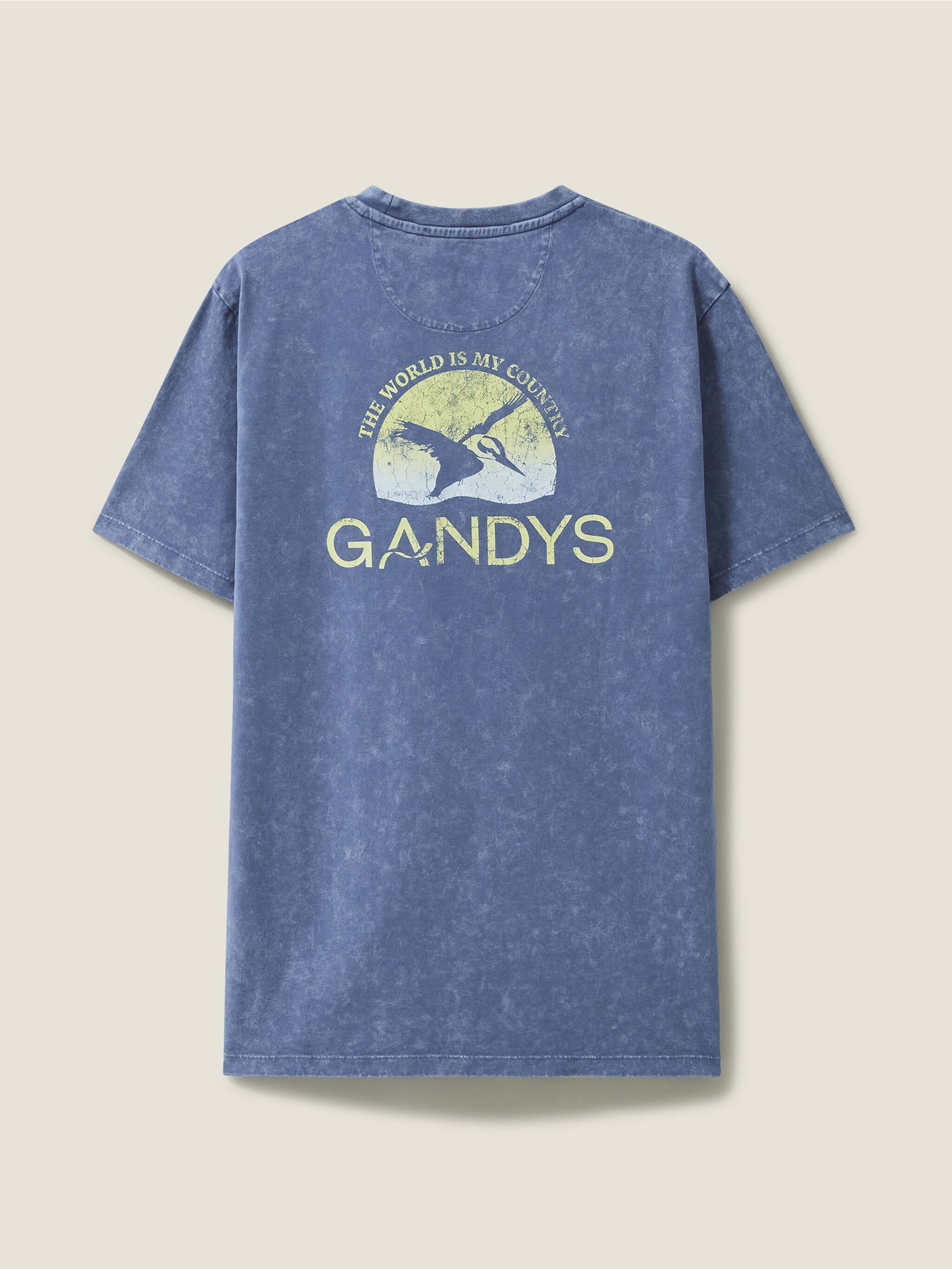 Teal Distressed Wave Print Tee T-Shirts- Gandys