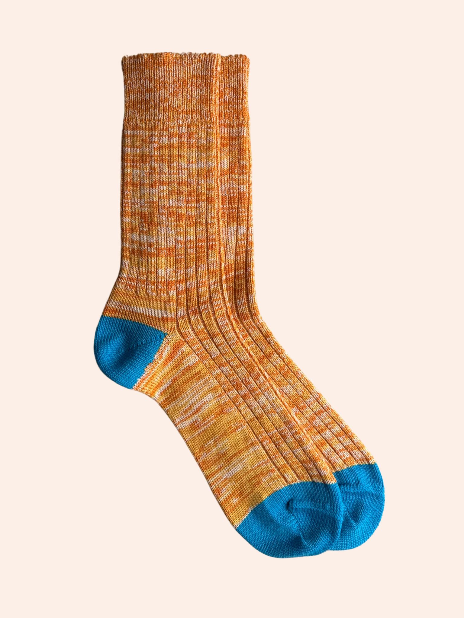 Teal Trimmed Orange Haworth Socks Accessories- Gandys