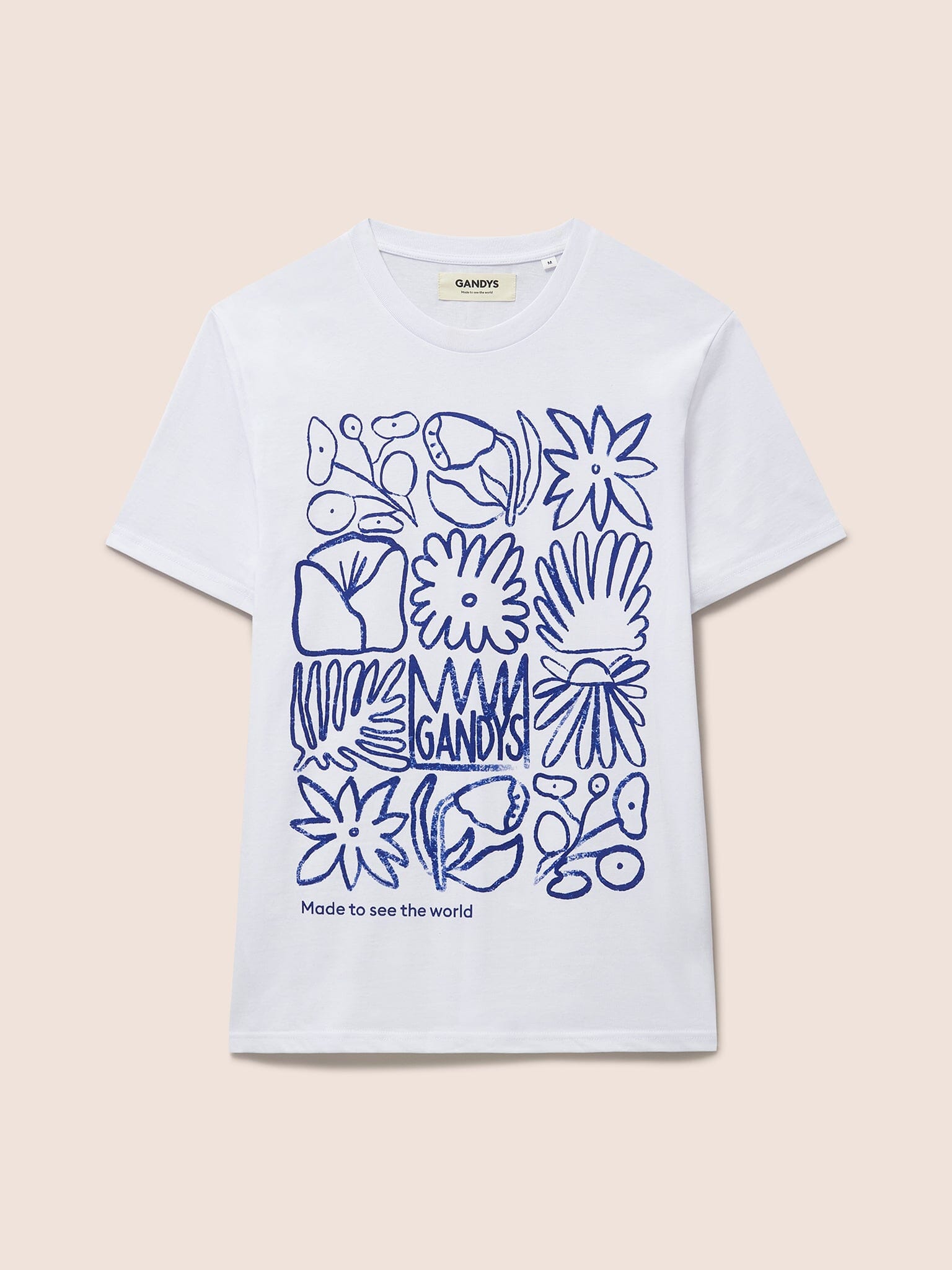White Urban Bloom Graphic T-Shirt T-Shirts- Gandys