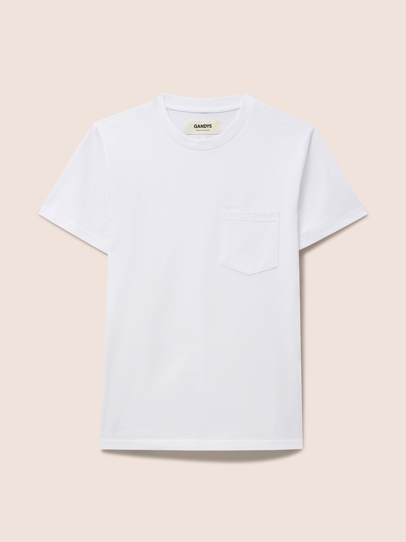 White Zanzibar Pocket T-Shirt T-Shirts- Gandys