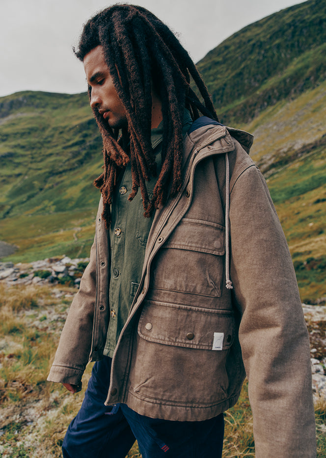 Black Alberta Fleece Lined Overhead Jacket