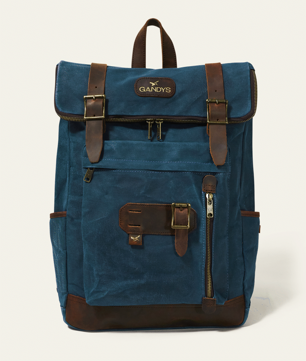 Gandys Sand Lombok Waxed Cotton Backpack in Brown | Lyst UK