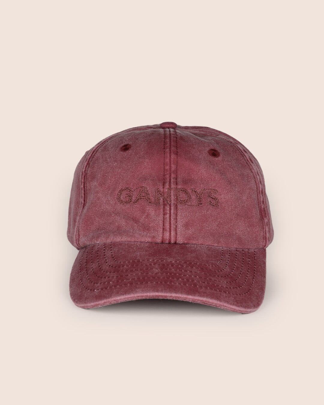 Aker Organic Cotton Vintage Wash Cap in Red Accessories- Gandys
