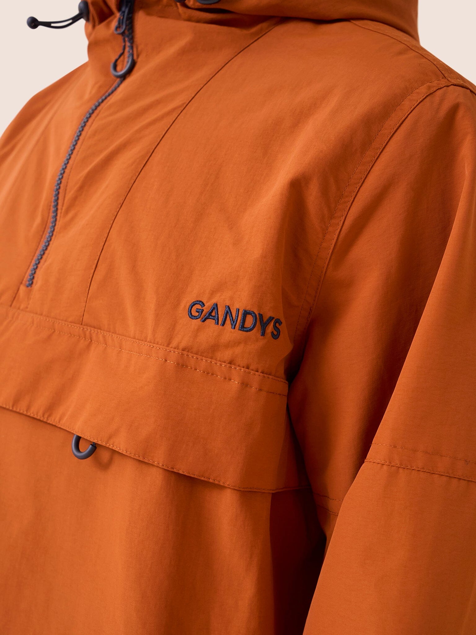 Alberta Water Resistant Overhead Jacket in Orange Outerwear- Gandys