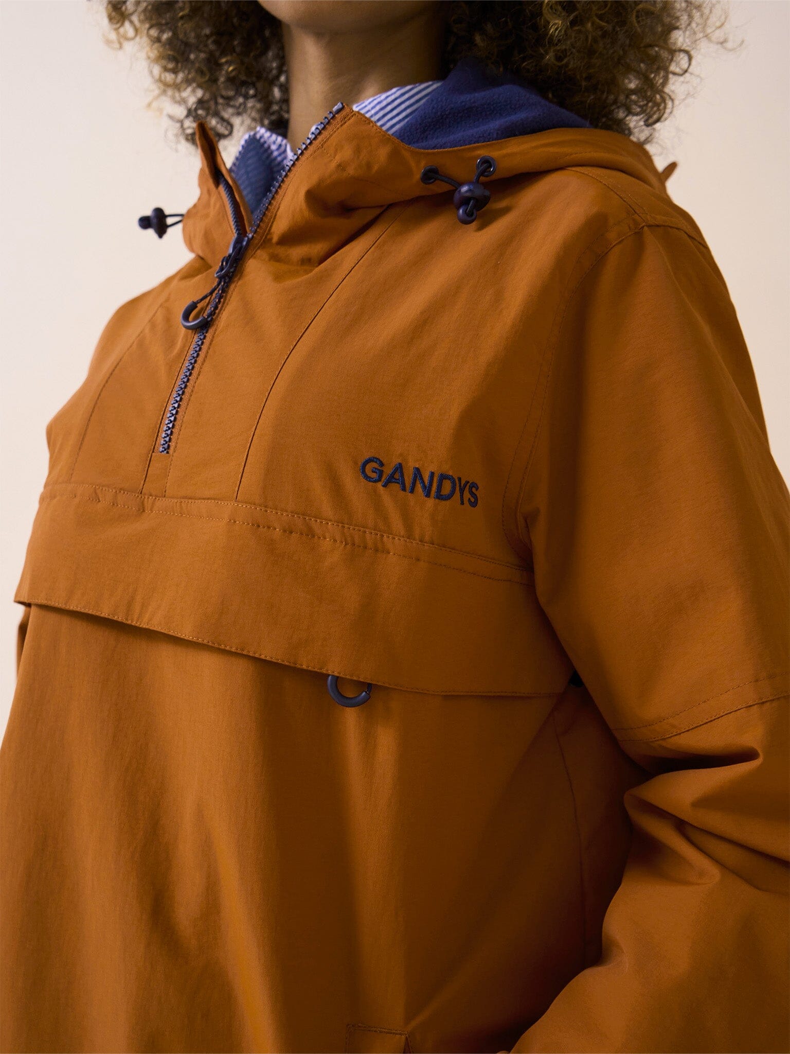 Alberta Water Resistant Overhead Jacket in Orange Outerwear- Gandys