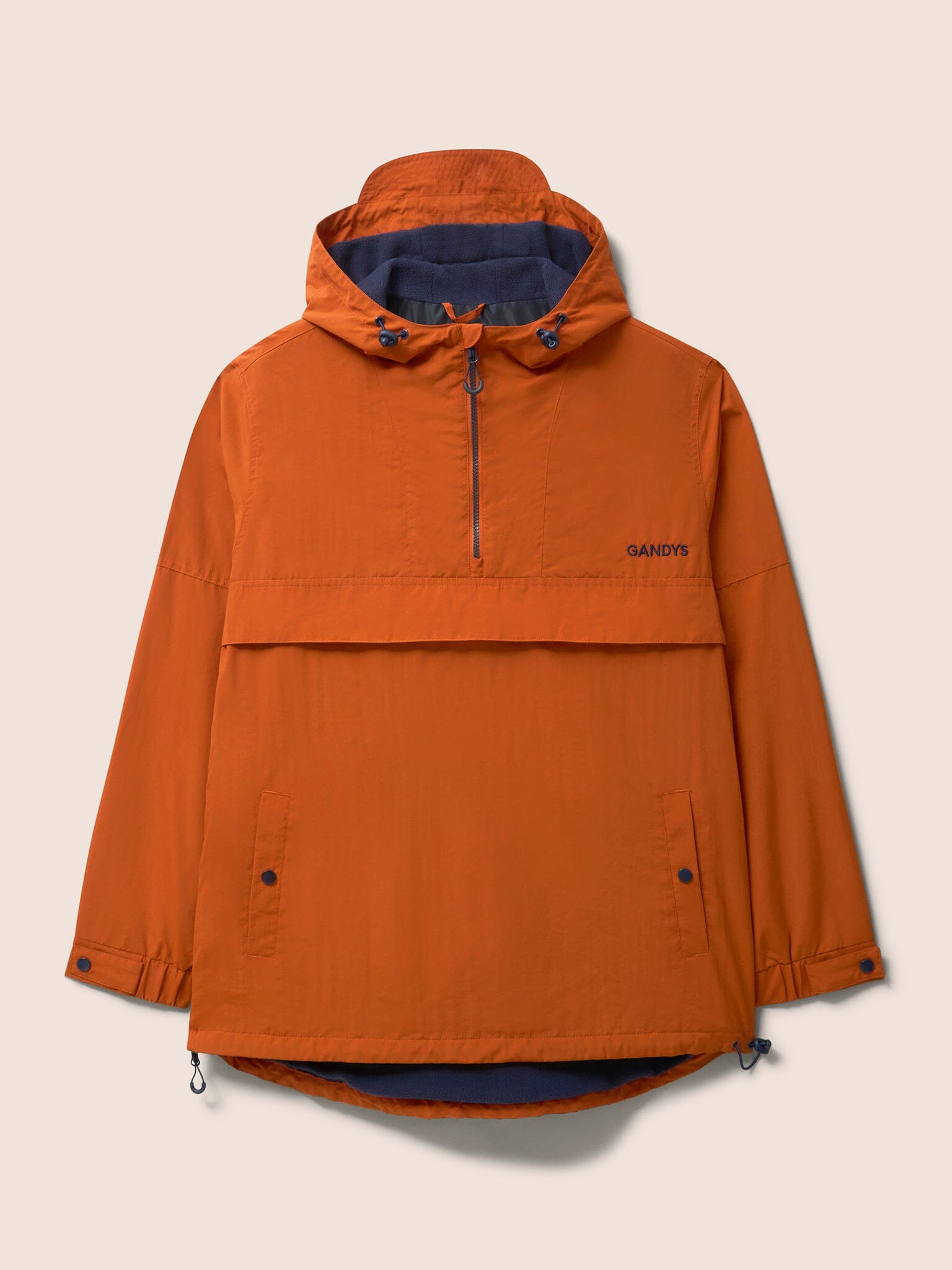 Alberta Water Resistant Overhead Jacket in Orange Outerwear- Gandys
