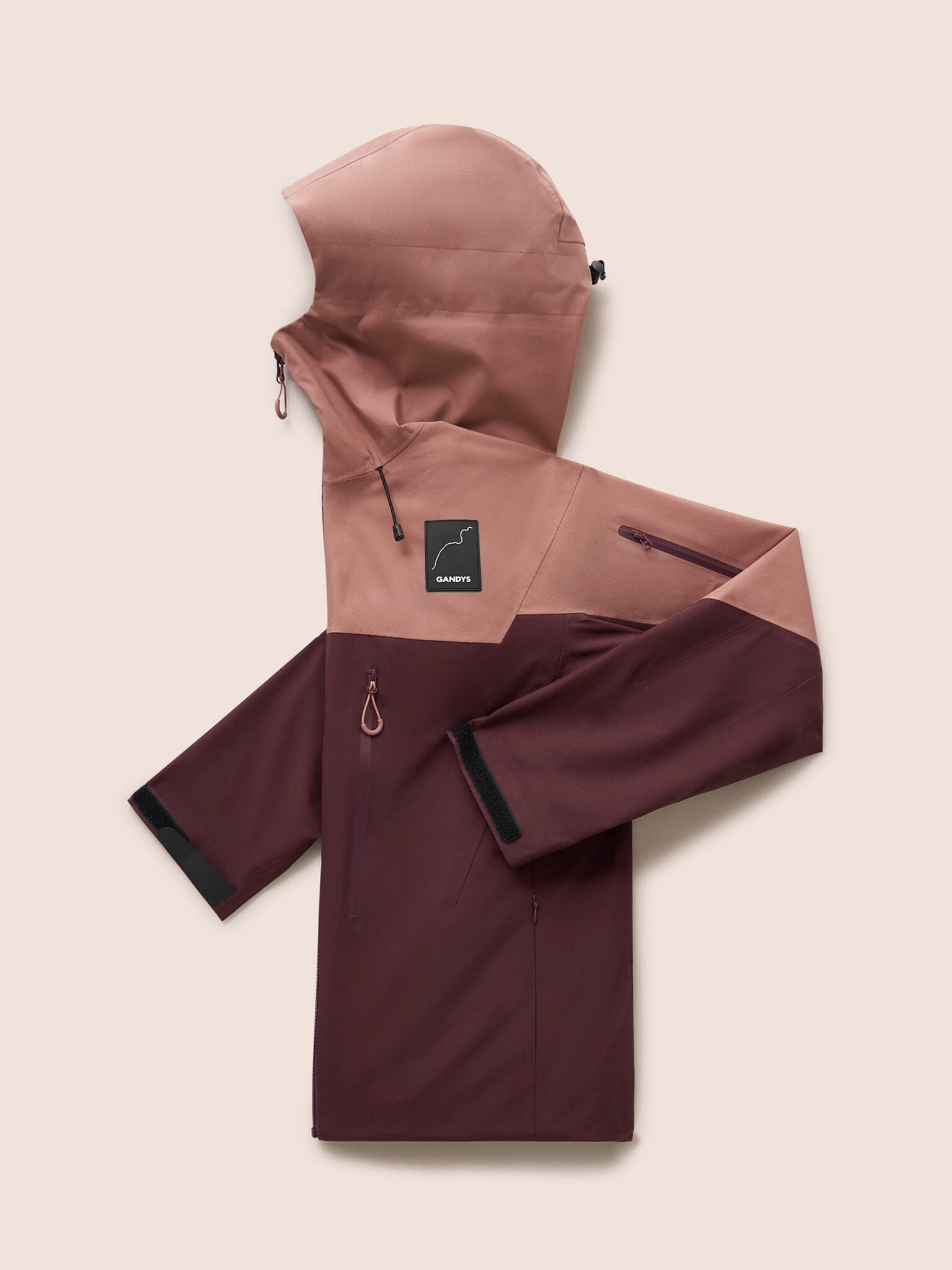 Argyle Waterproof Multi Pocket Jacket in Rose Outerwear- Gandys