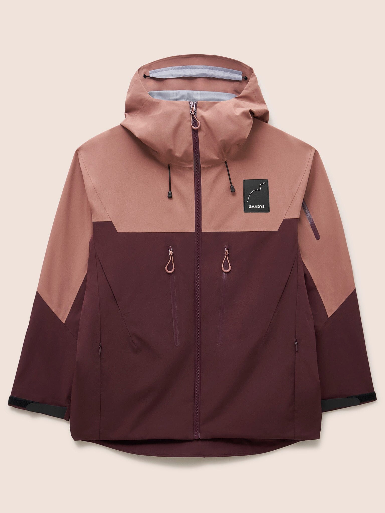 Argyle Waterproof Multi Pocket Jacket in Rose Outerwear- Gandys