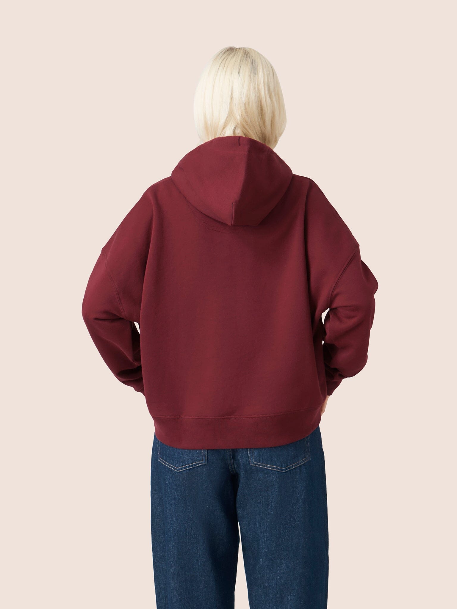 Atlas Organic Cotton Hoodie in Burgundy Layering- Gandys