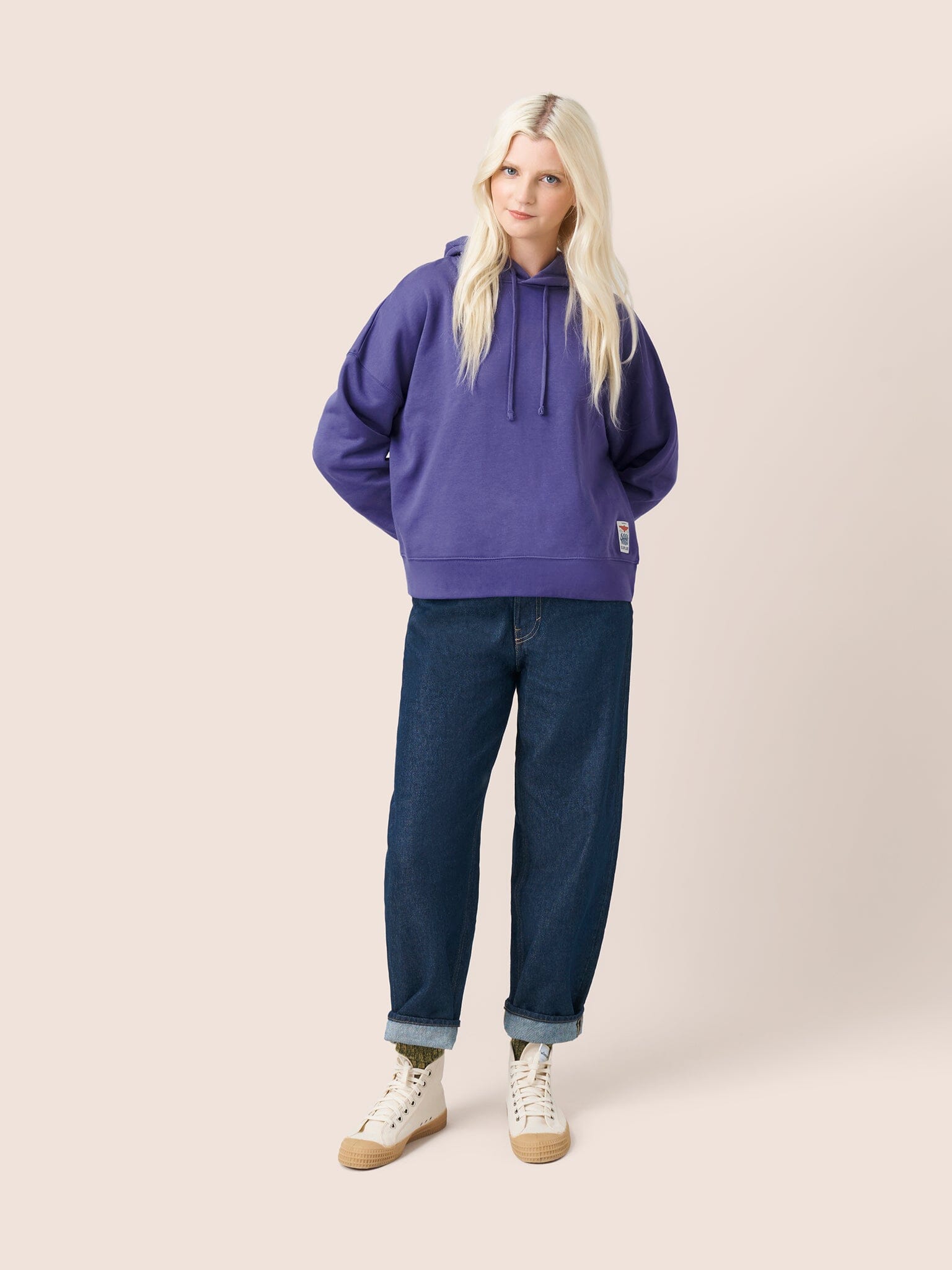 Atlas Organic Cotton Hoodie in Purple Layering- Gandys