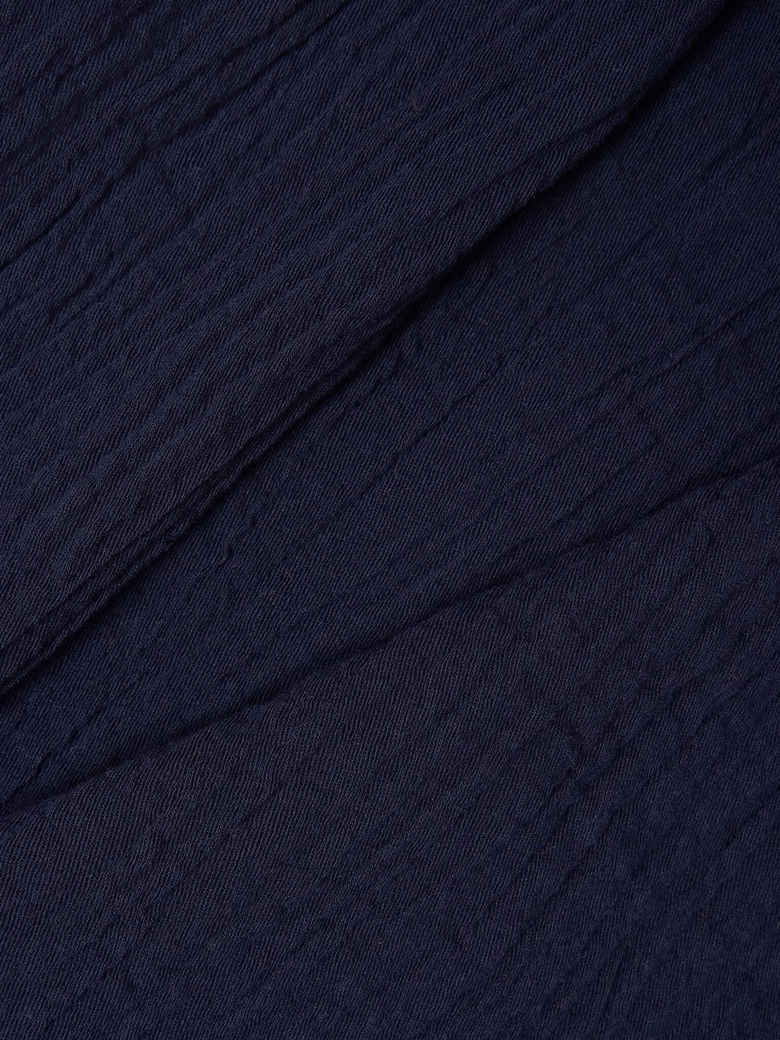 Baxter Cotton Shirt in Navy Shirts- Gandys