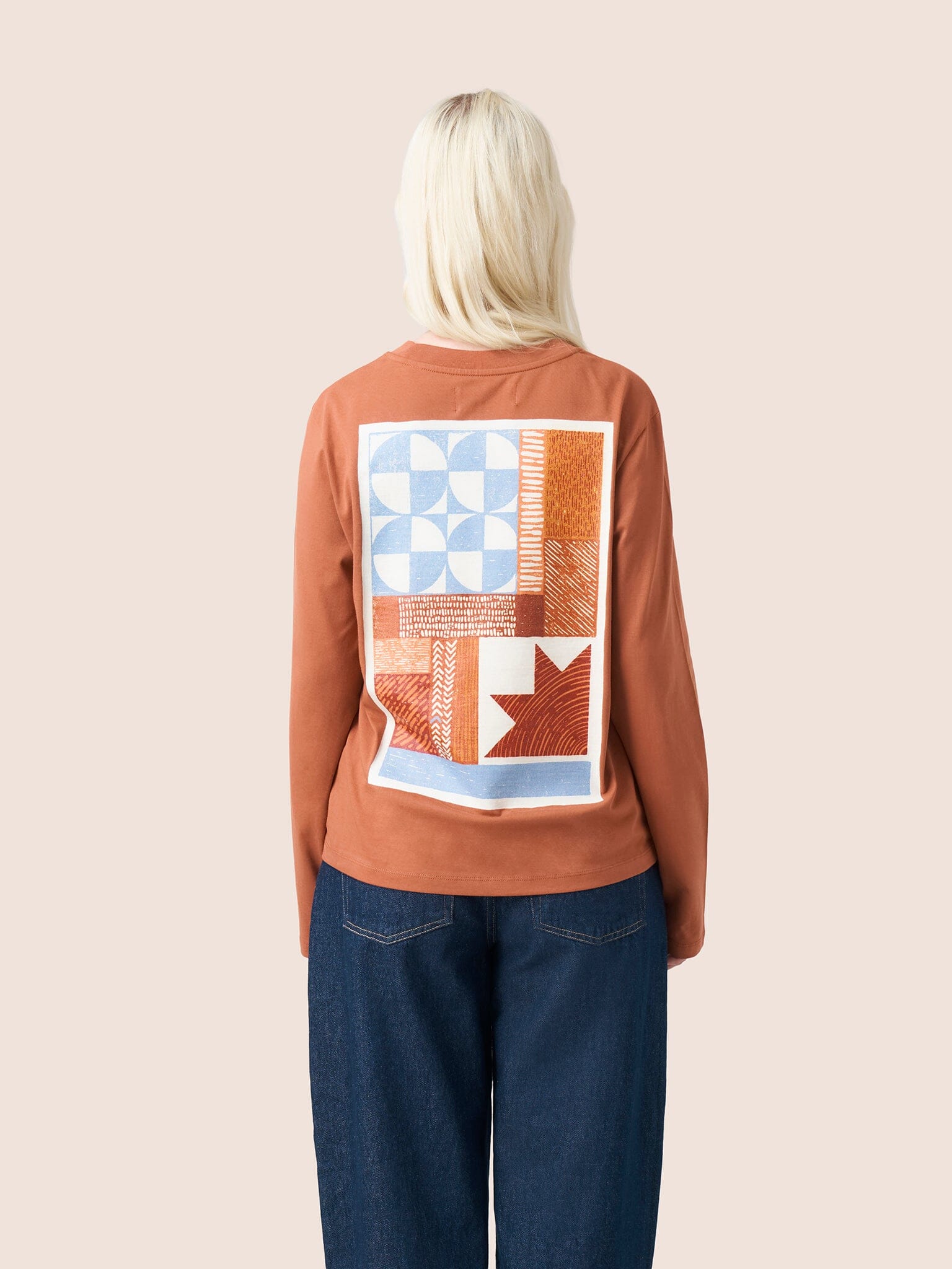 Bay Organic Cotton Tapestry Long Sleeve T-shirt T-Shirts- Gandys