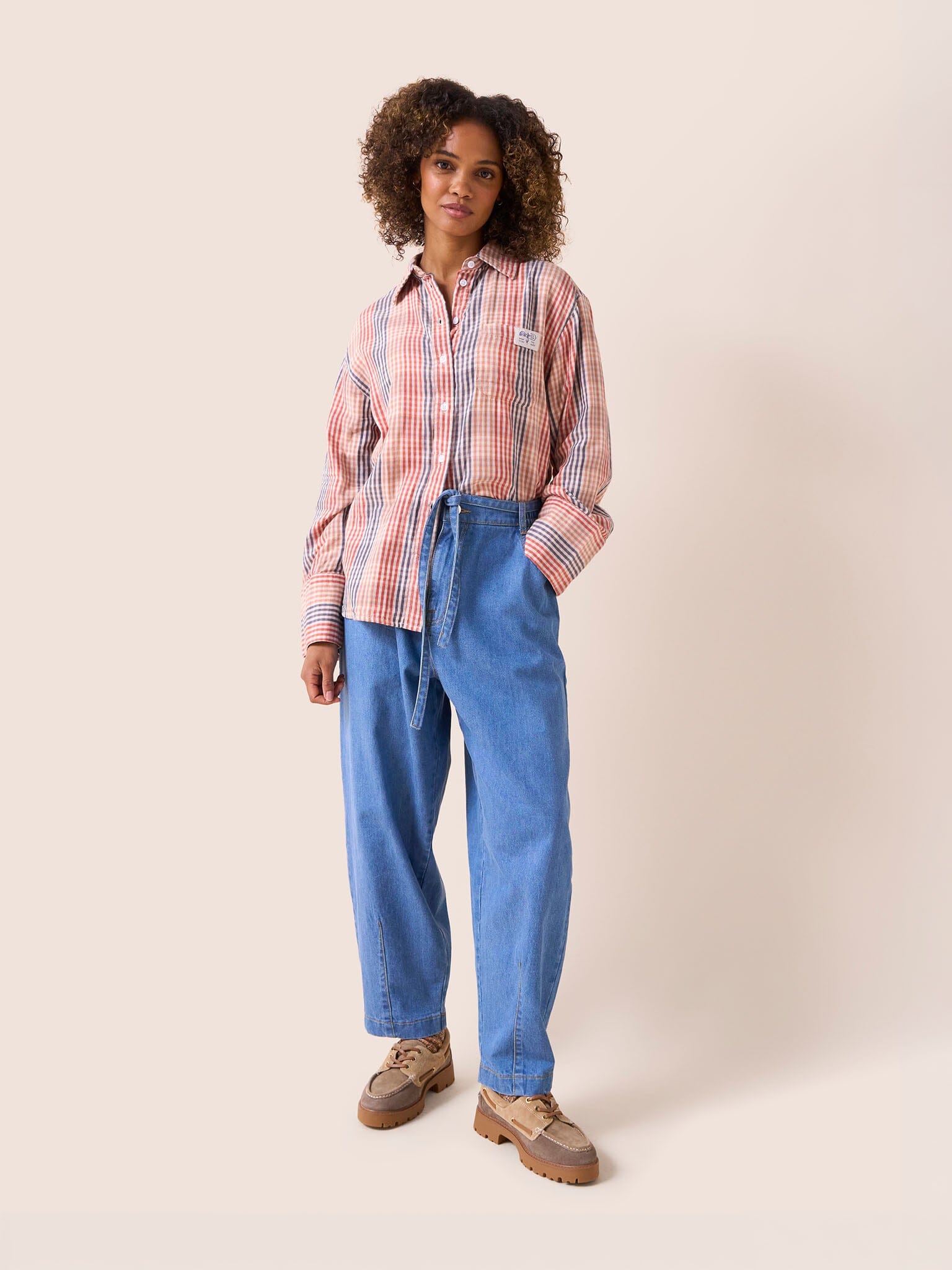 Beaumont Cotton Shirt in Multi Check Shirts- Gandys