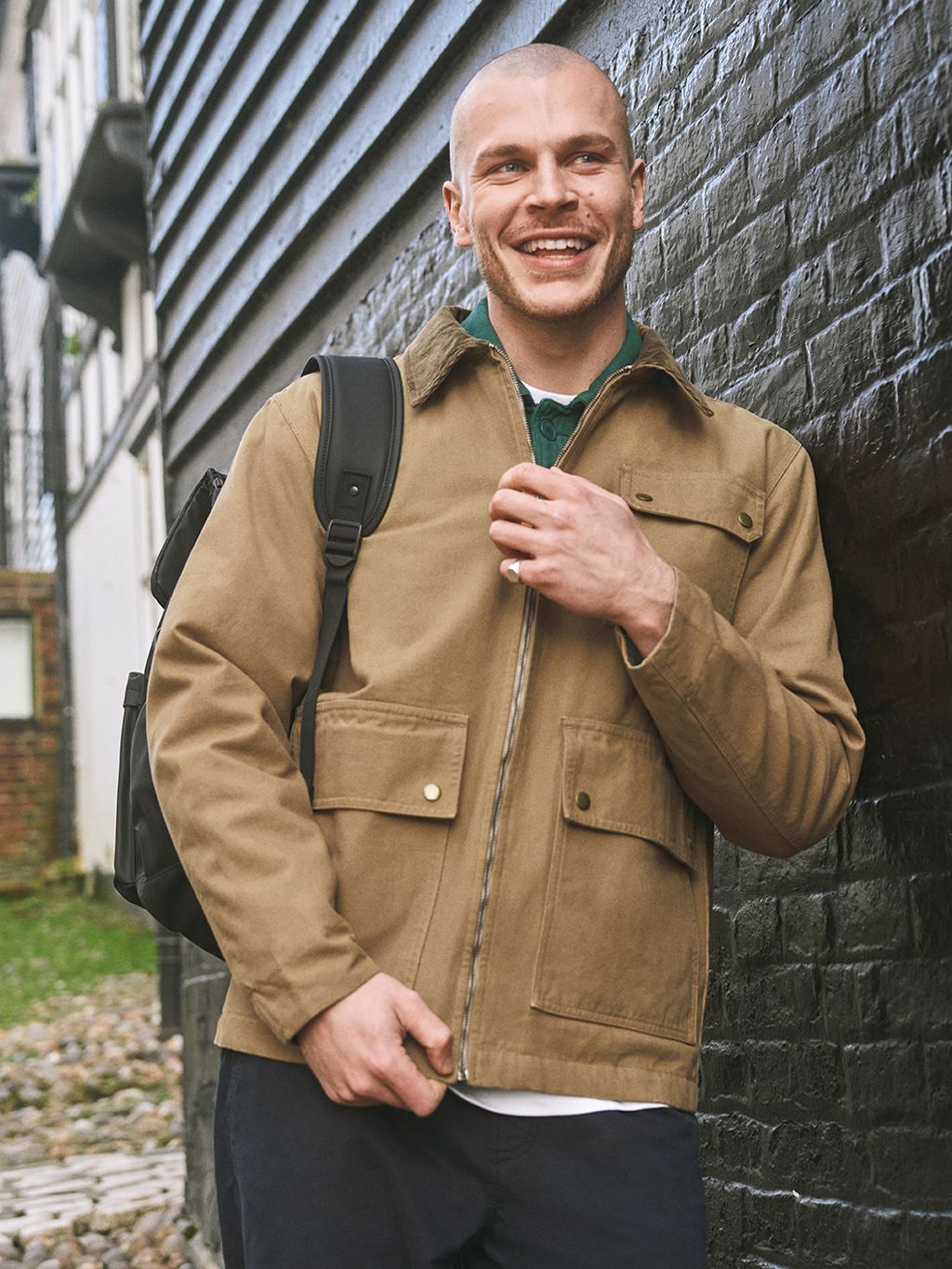 Beige Noho Worker Jacket Outerwear- Gandys