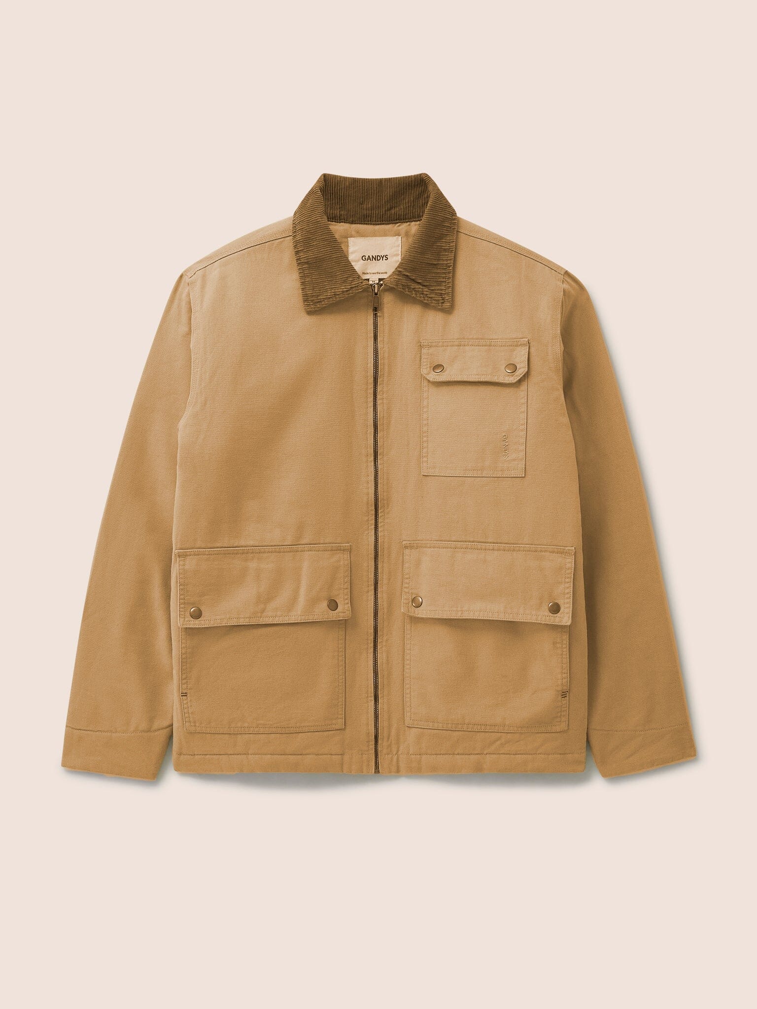 Beige Noho Worker Jacket Outerwear- Gandys