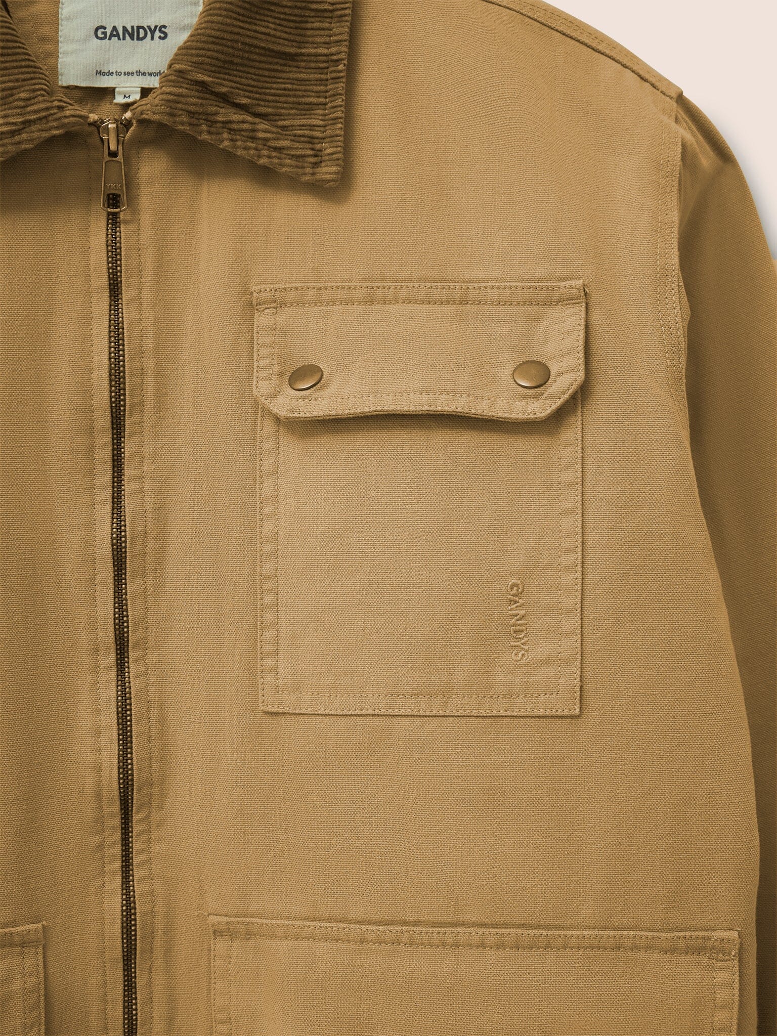 Beige Noho Worker Jacket Outerwear- Gandys