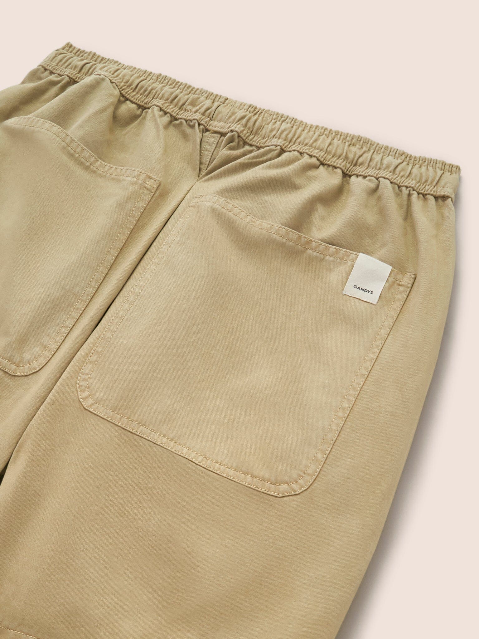 Beige Sahara Drawcord Shorts Bottoms- Gandys