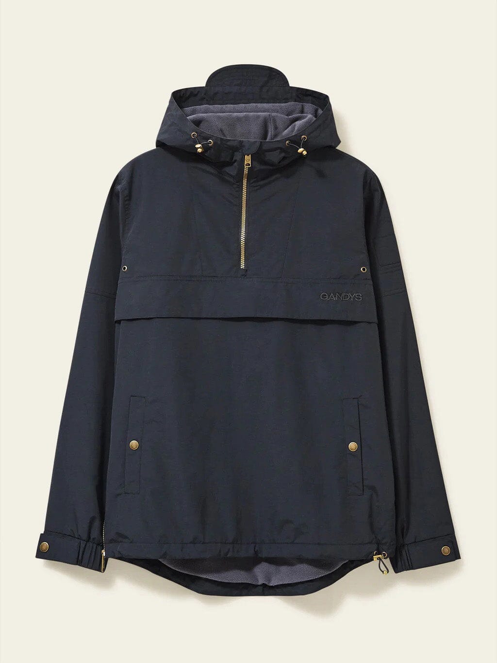 Black Alberta Fleece Lined Overhead Jacket Outerwear- Gandys