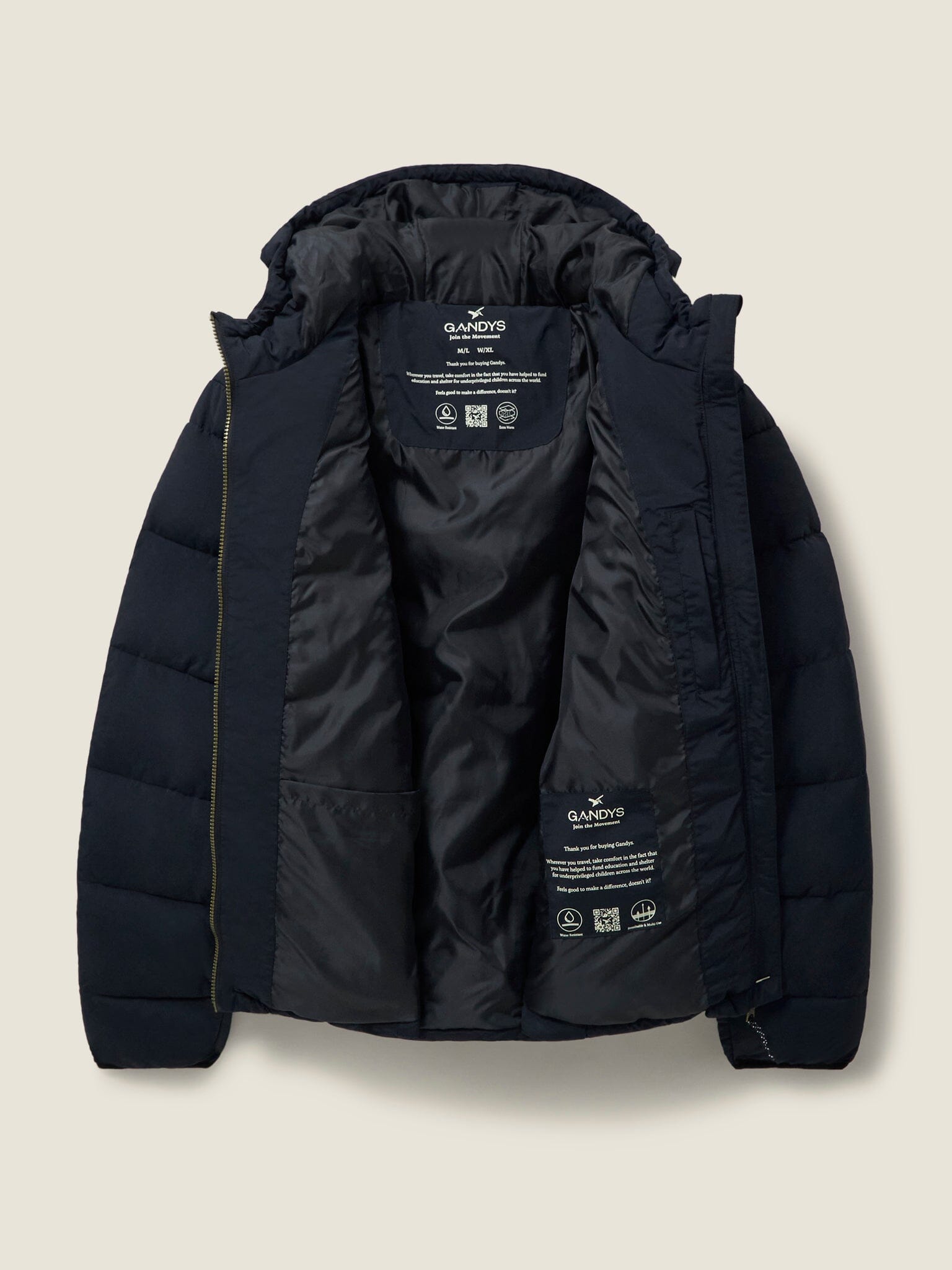 Black Berland Puffer Jacket Outerwear- Gandys