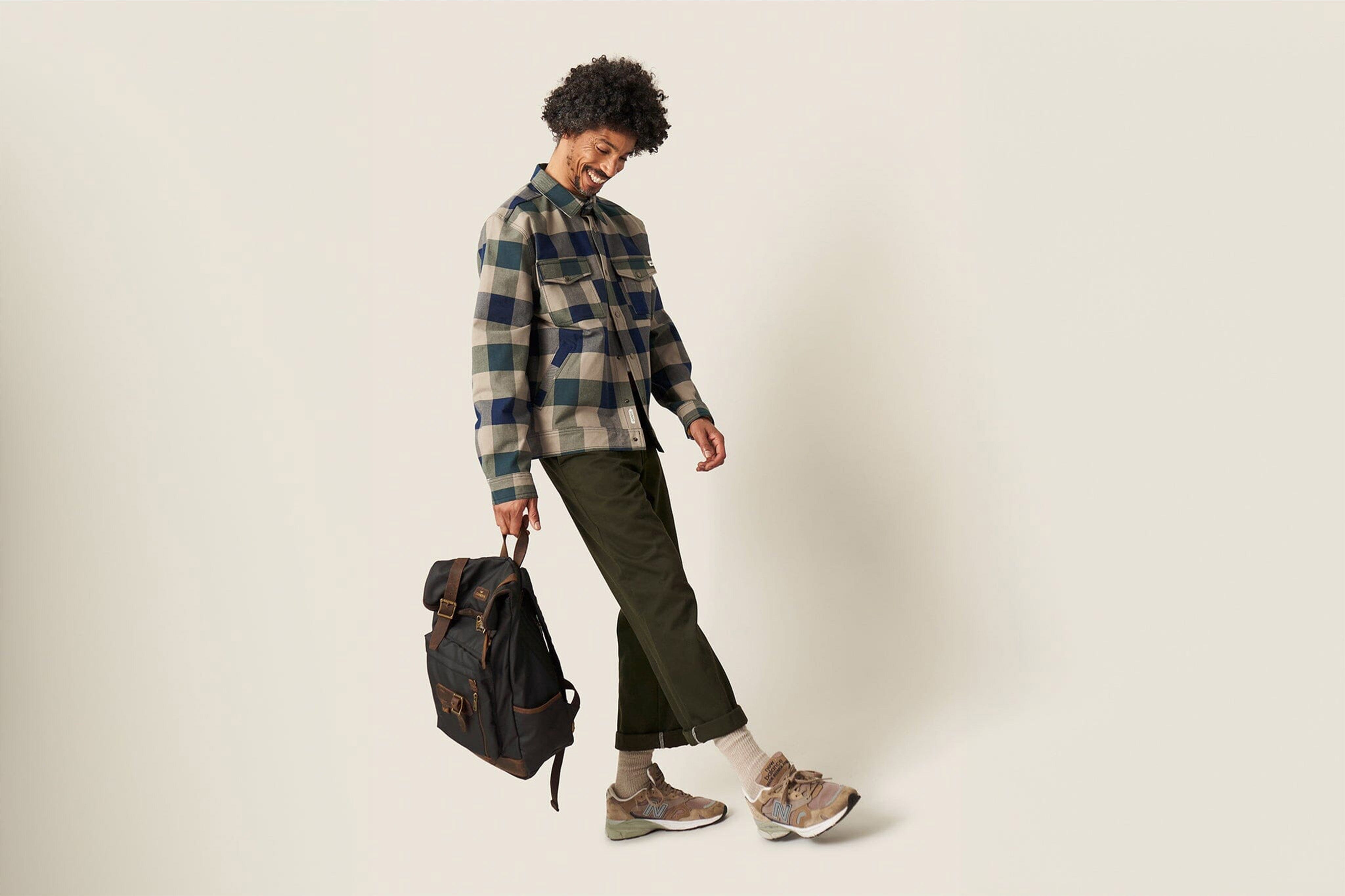 Black Coated Cotton Bali Backpack Bags- Gandys