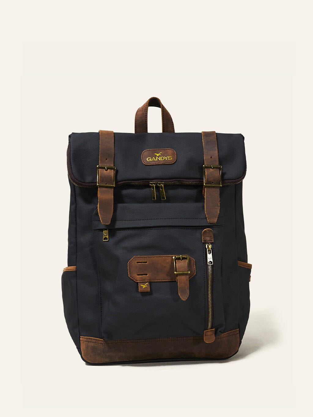 Black Coated Cotton Bali Backpack Bags- Gandys