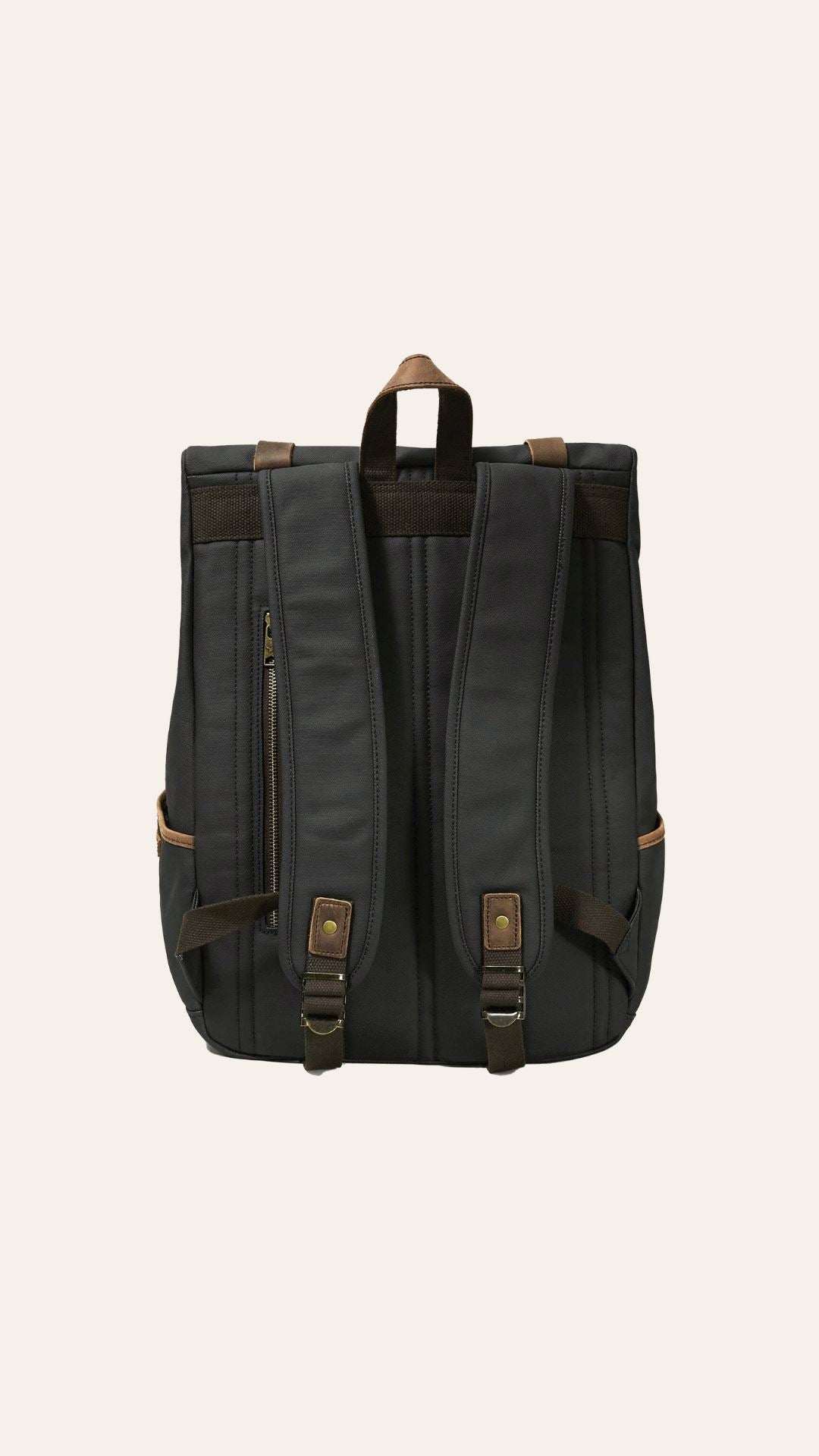Black Coated Cotton Bali Backpack Bags- Gandys