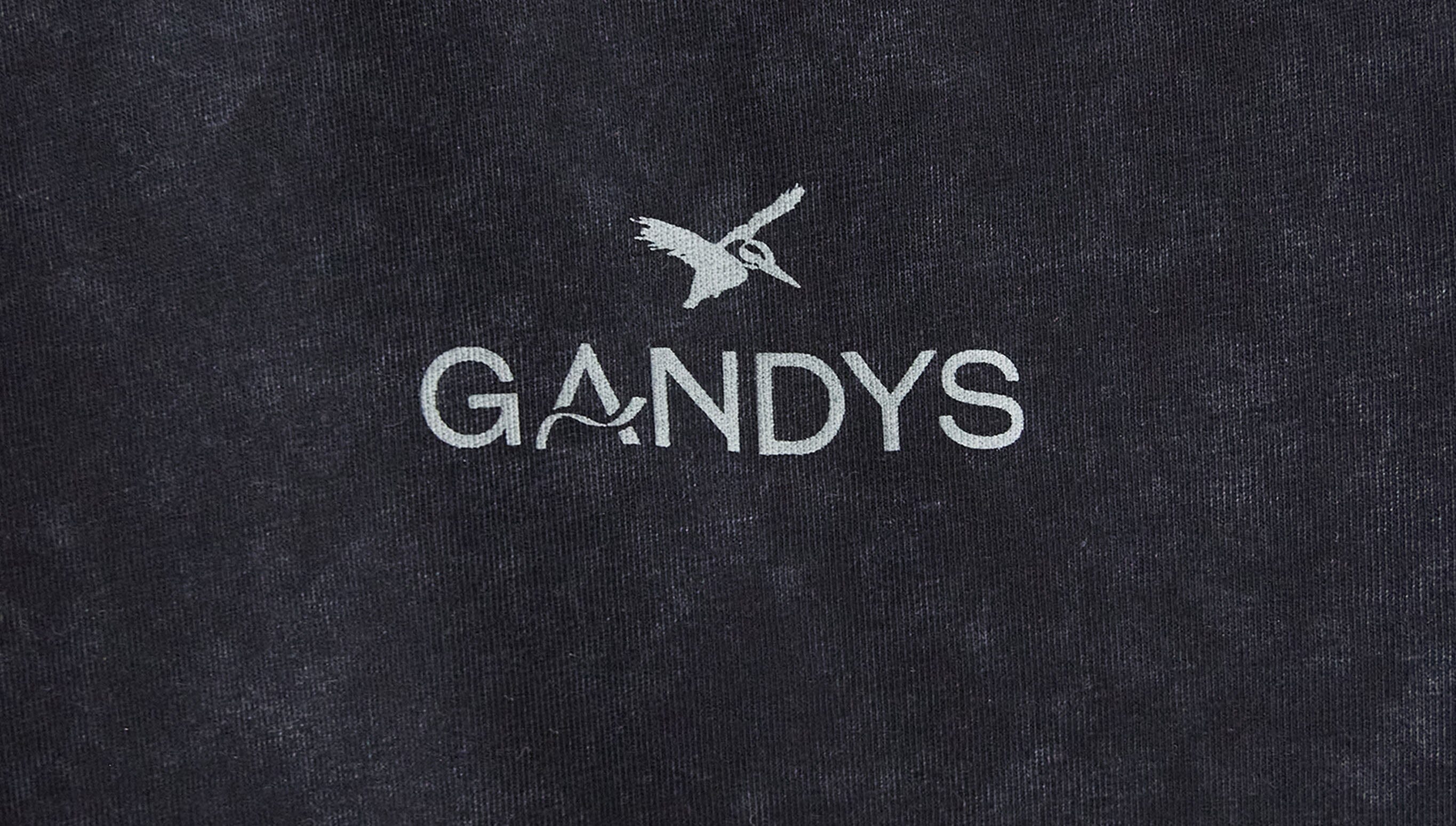 Black Distressed Wave Print Tee - Gandys