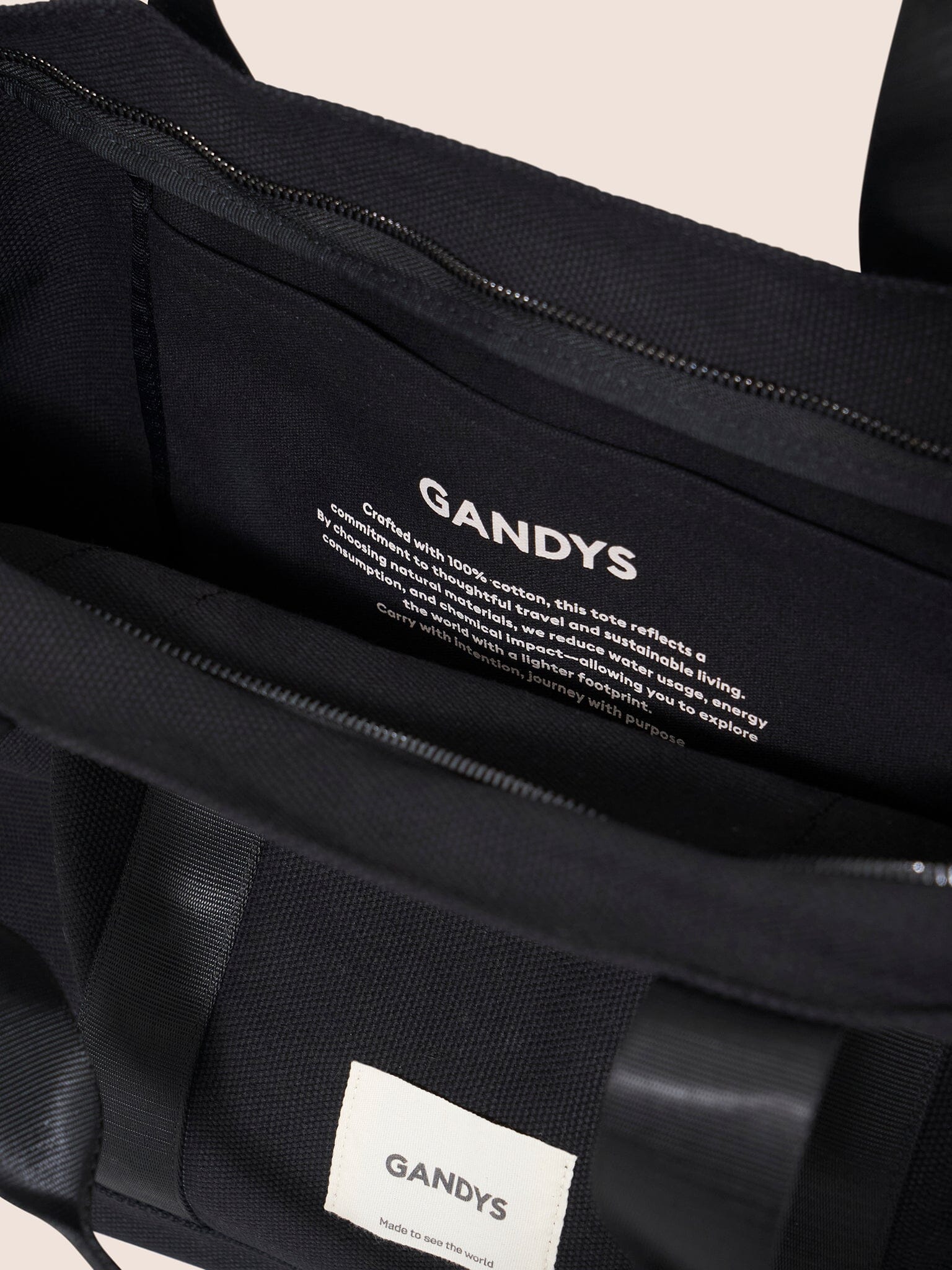 Black Havana Cotton Canvas Weekend Bag Bags- Gandys