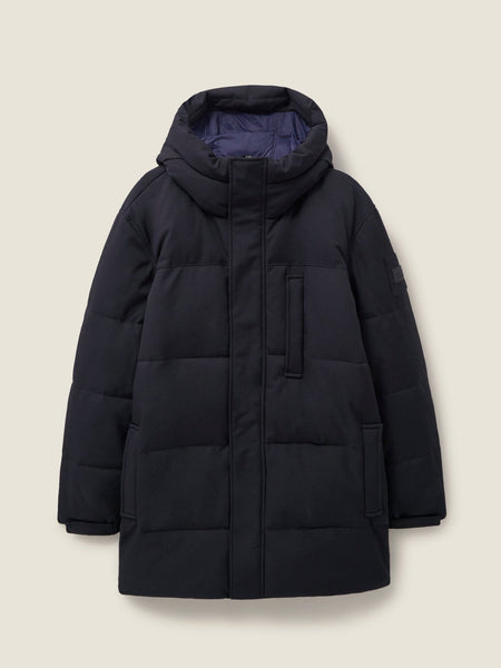 Mid length black puffer jacket online