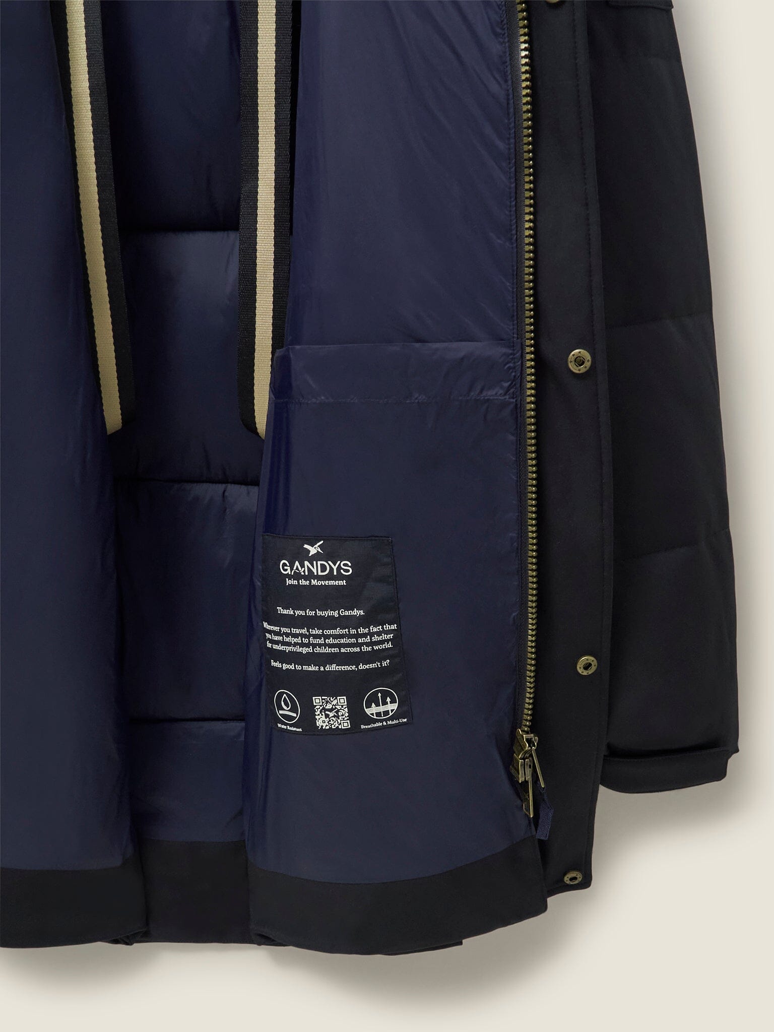 Black Landro Mid Length Puffer Jacket Outerwear- Gandys