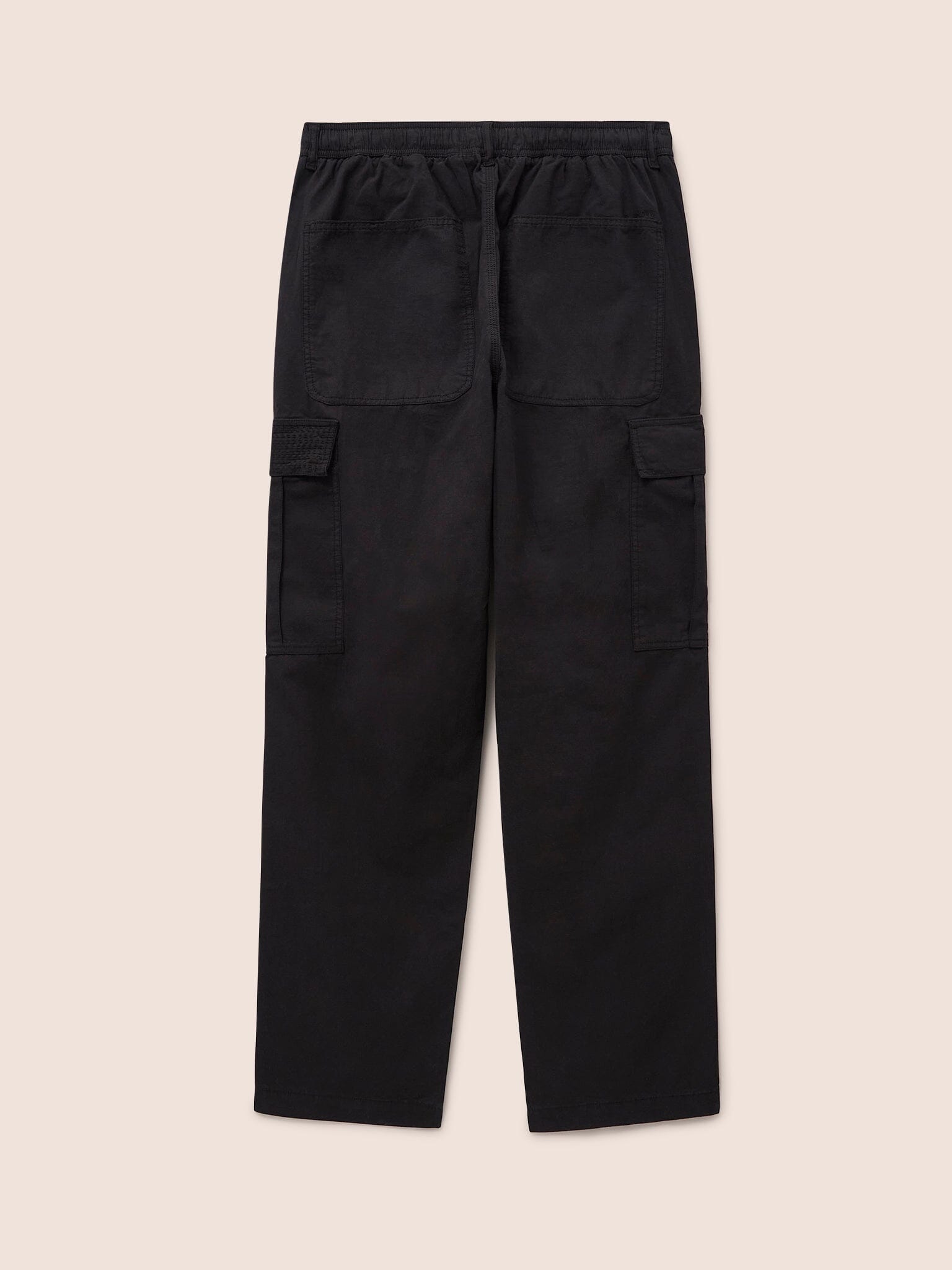 Black Nagpur Cargo Trousers Bottoms- Gandys