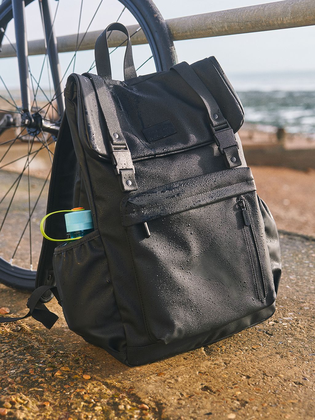 Black Pantai Waterproof Backpack Bags- Gandys