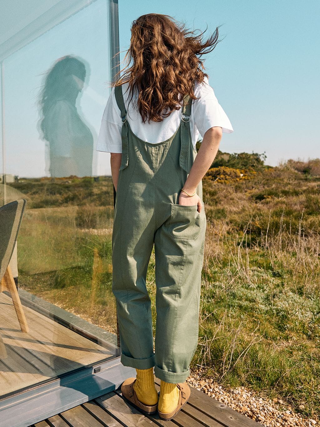 Black Steephill Cotton Dungarees Bottoms- Gandys