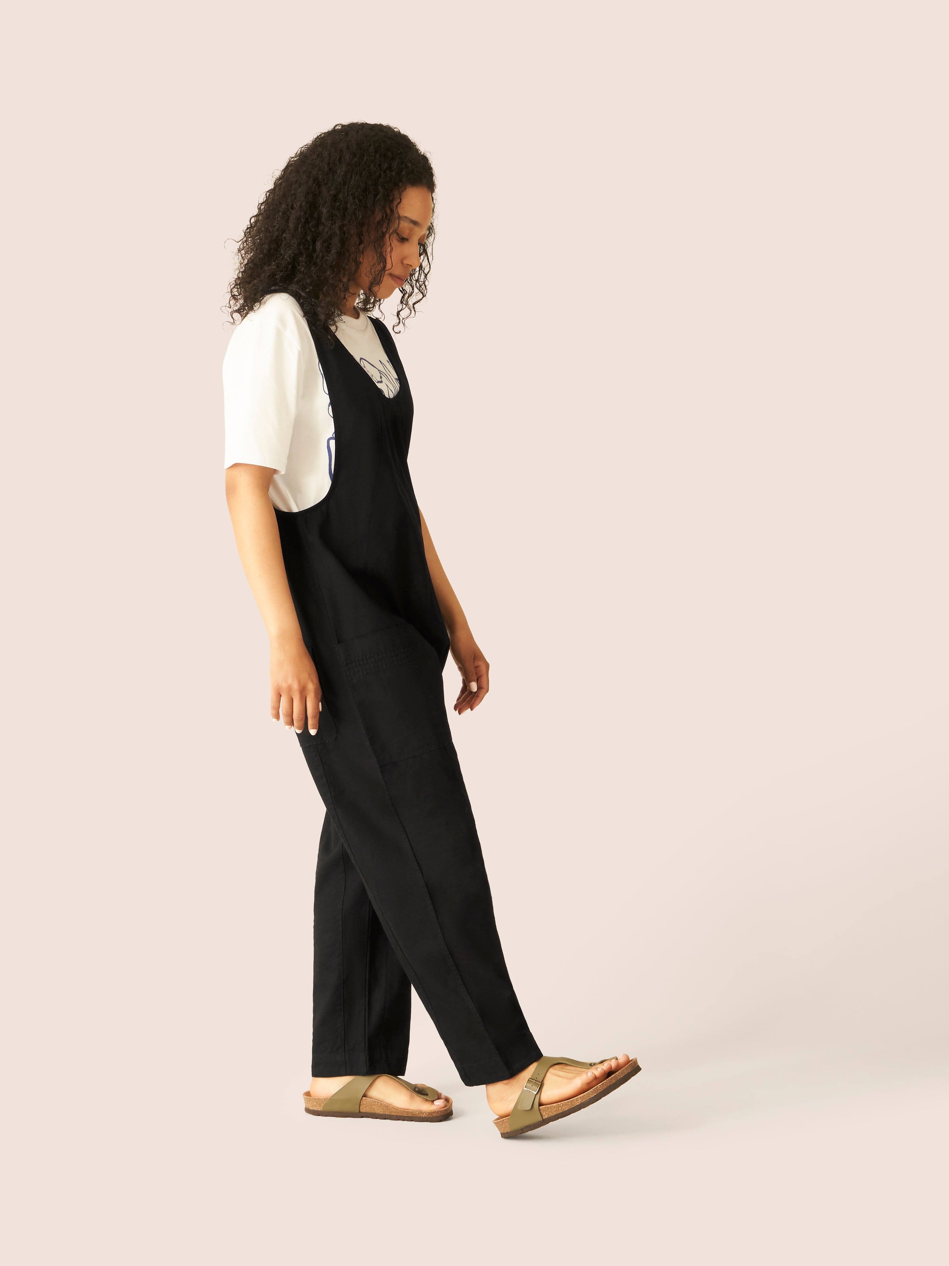 Black Steephill Dungaree Bottoms- Gandys