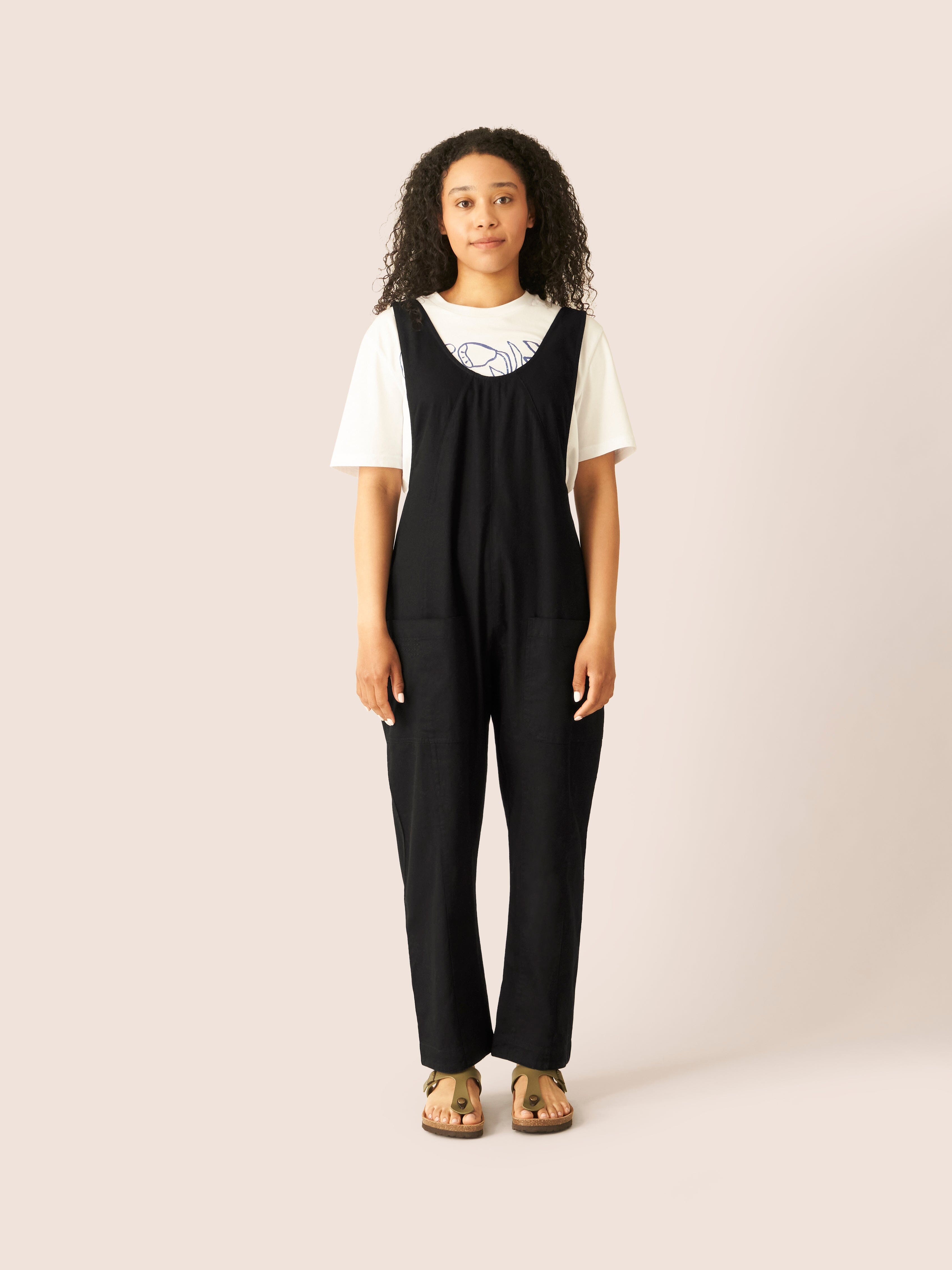 Black Steephill Dungaree Bottoms- Gandys