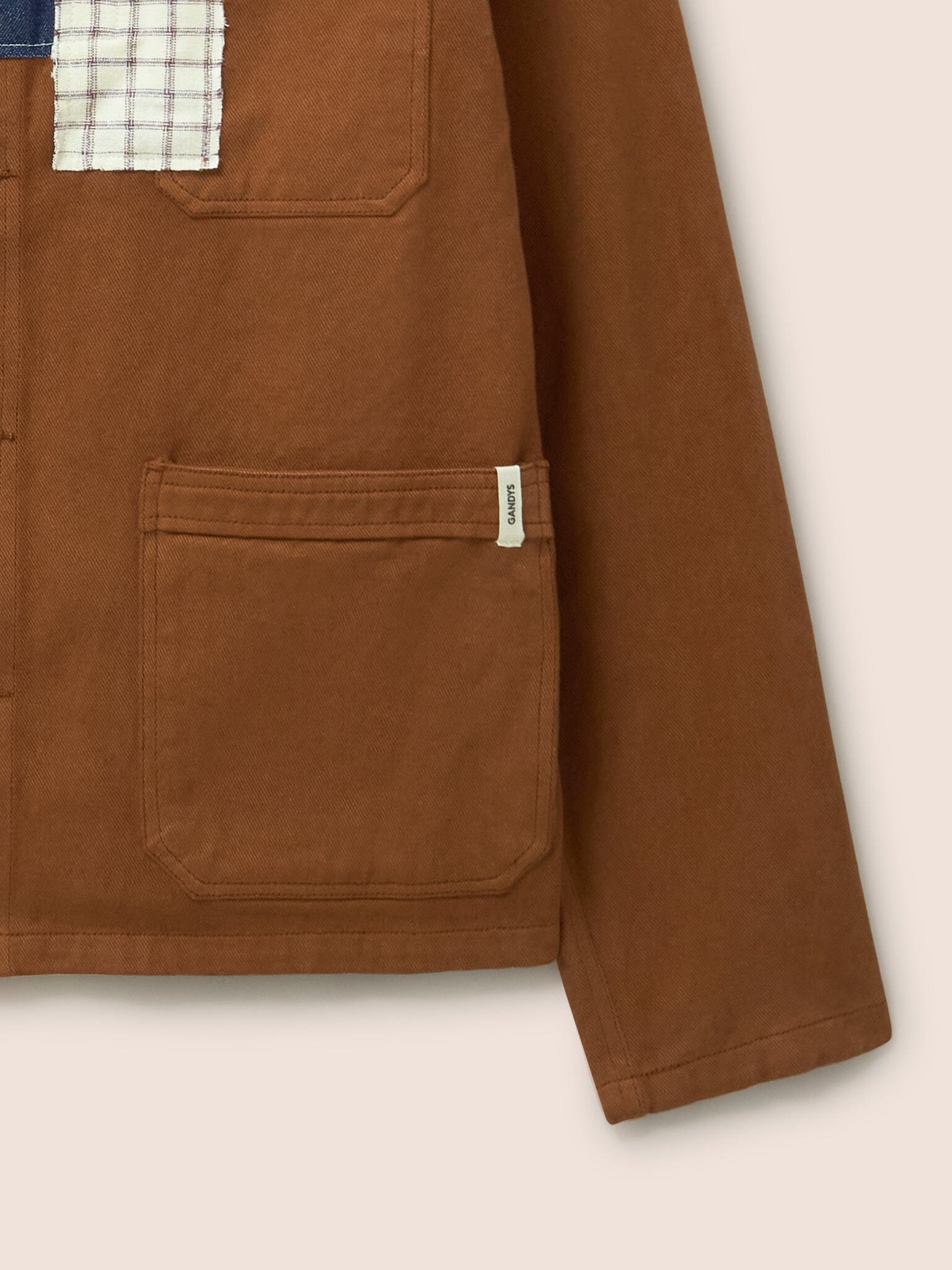 Brecon Cotton Patch Chore Jacket in Orange Outerwear- Gandys