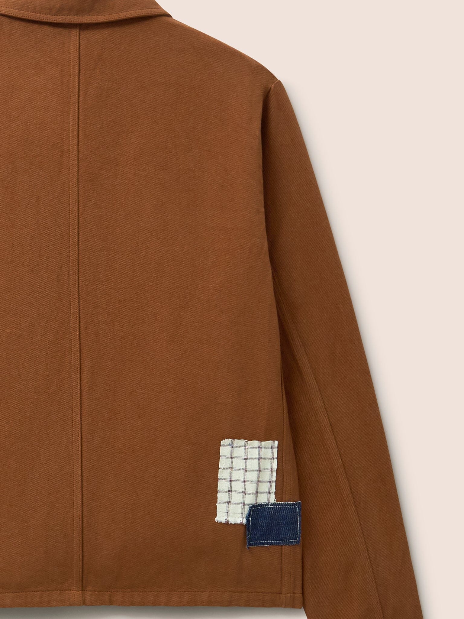 Brecon Cotton Patch Chore Jacket in Orange Outerwear- Gandys