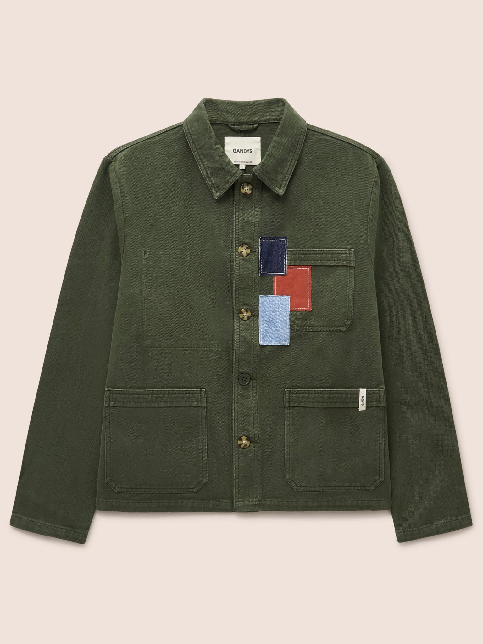 Brecon Cotton Patched Chore Jacket Outerwear- Gandys