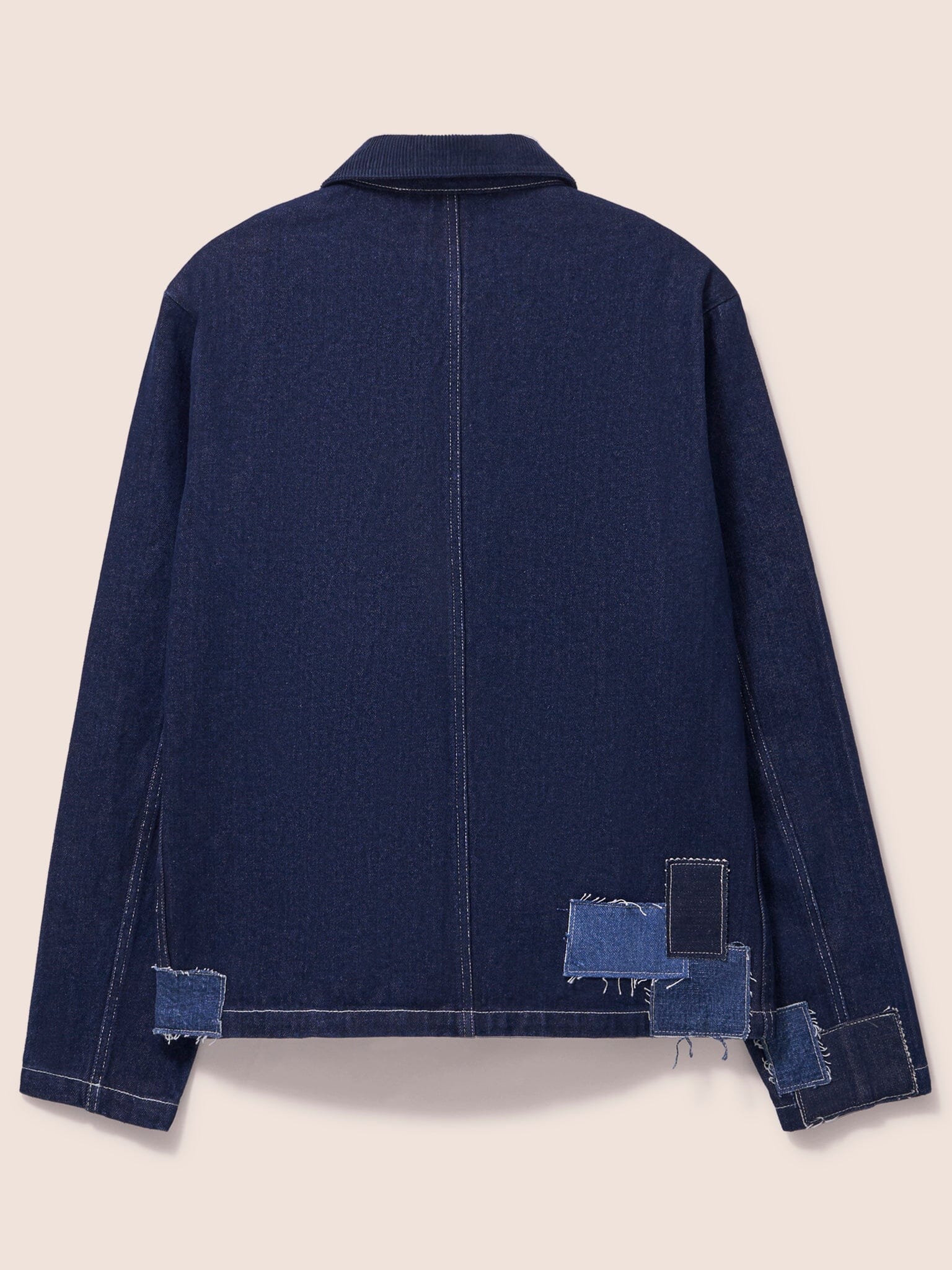 Brecon Denim Patched Chore Jacket Outerwear- Gandys