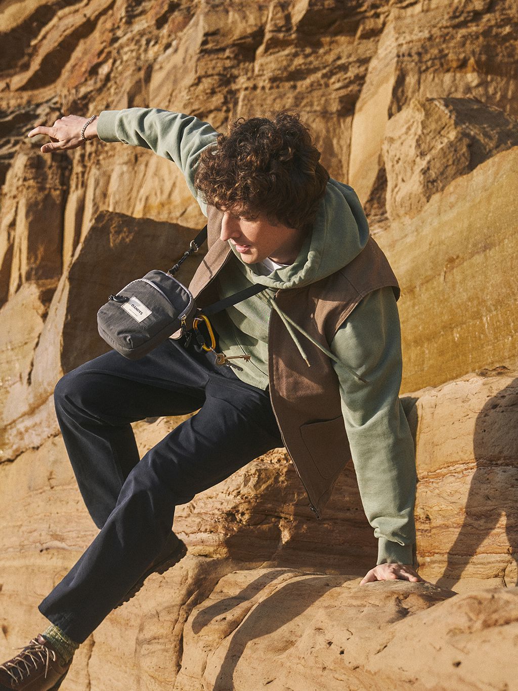 Brown Hamilton Canvas Cotton Liner Layering- Gandys