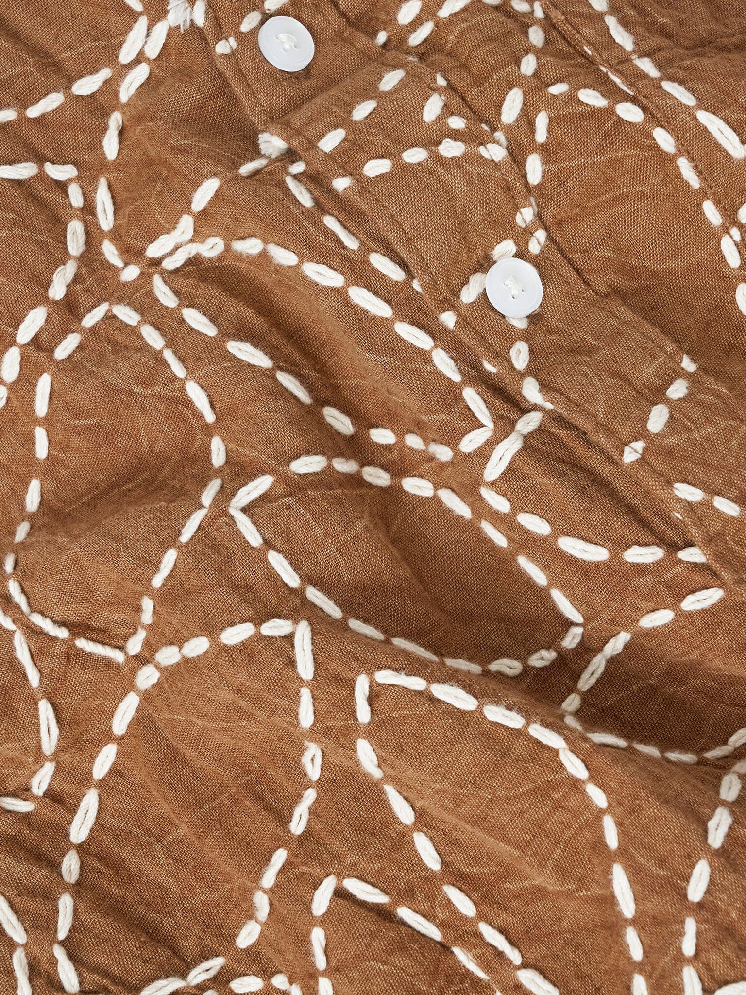 Brown Hanoi Linen Shirt Shirts- Gandys