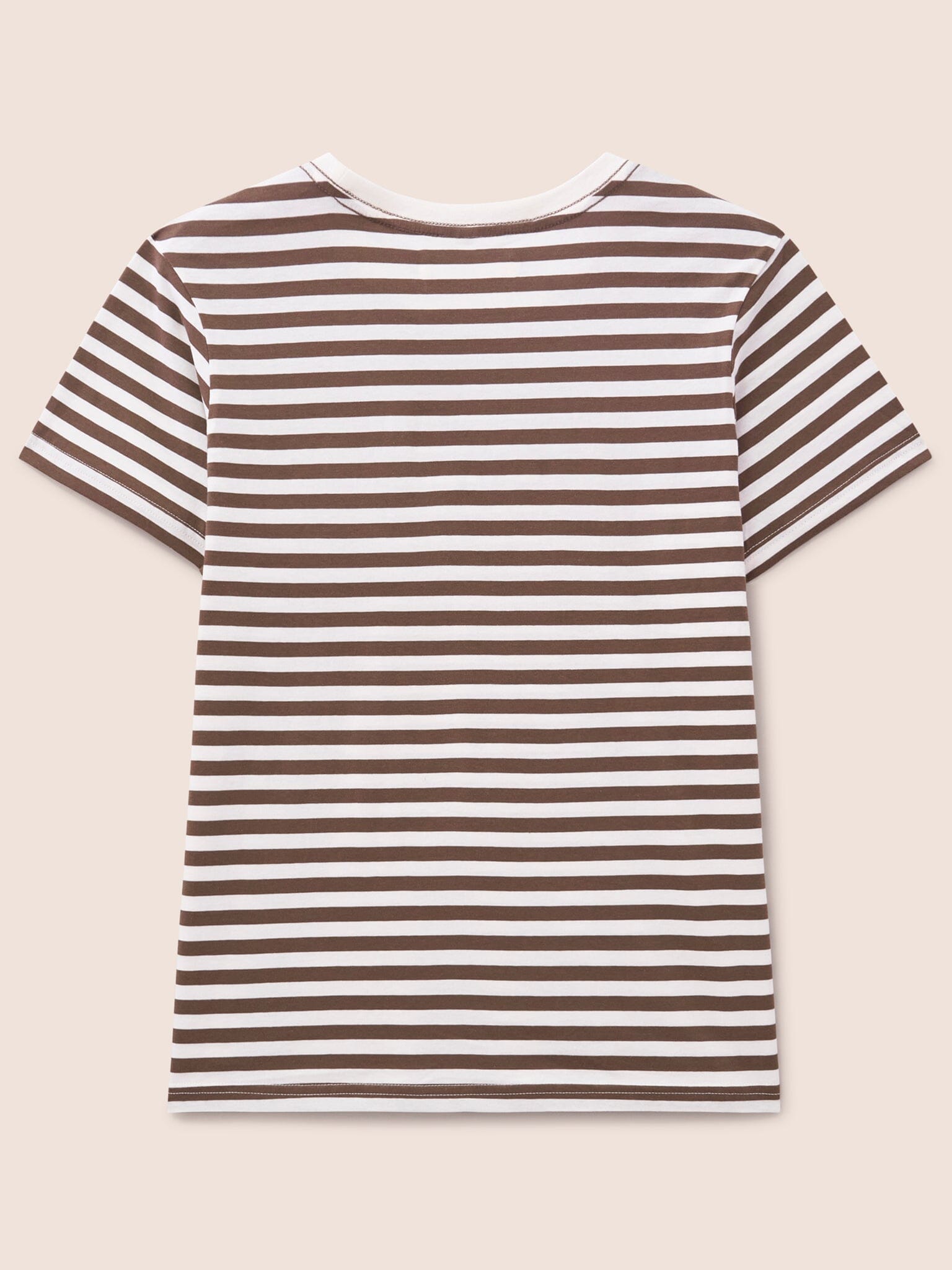 Brown Malibu Striped T-Shirt T-Shirts- Gandys