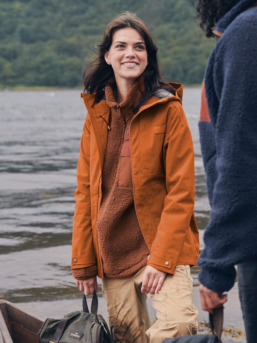 Burnt Orange Bergen Waterproof Jacket Outerwear- Gandys