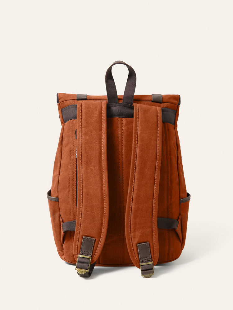 Burnt Orange Waxed Authentic Bali Backpack | Backpacks & Rucksacks | Gandys