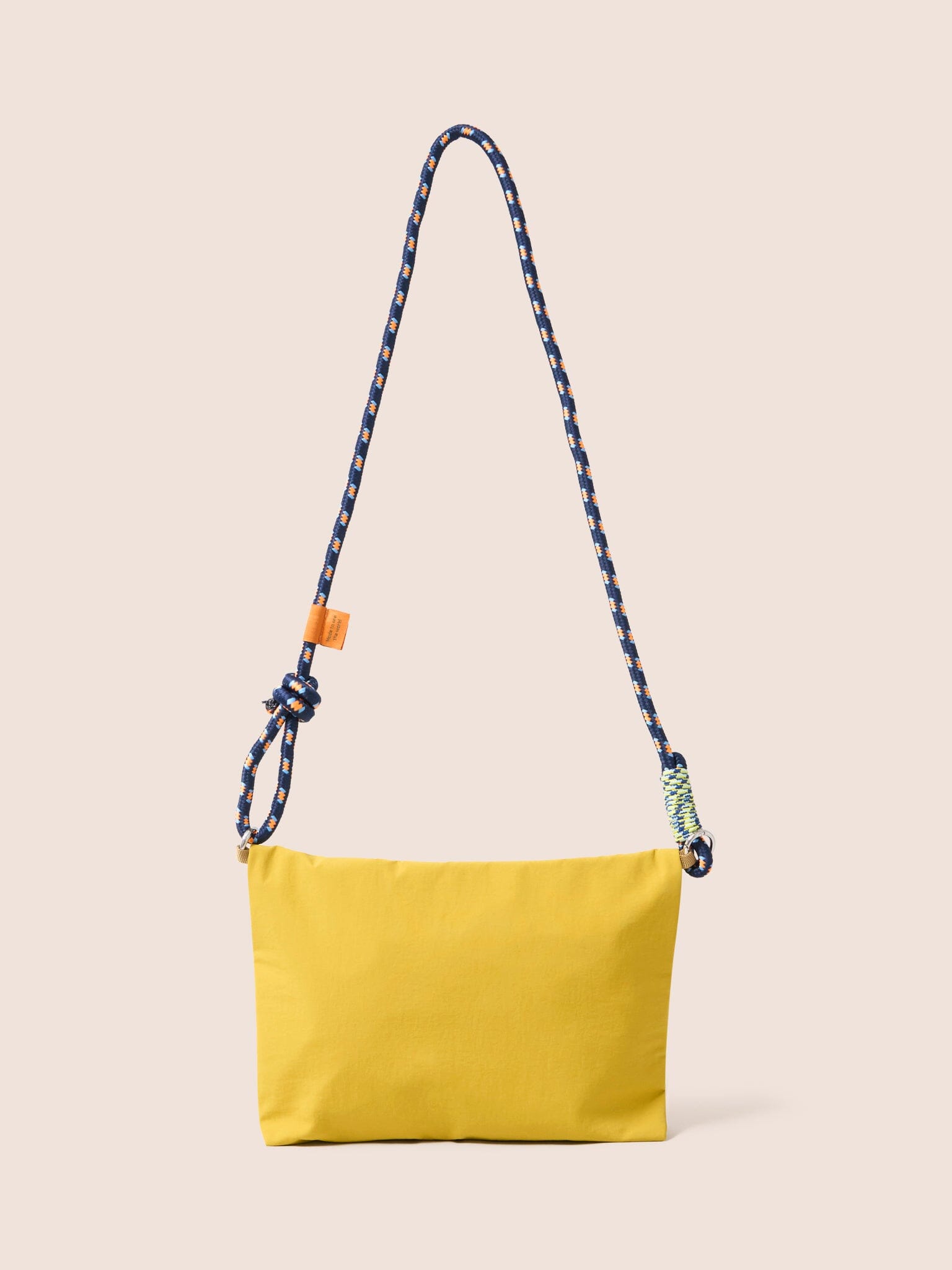 Carabiner Club Recycled Envelope Crossbody Bag in Yellow Bags- Gandys