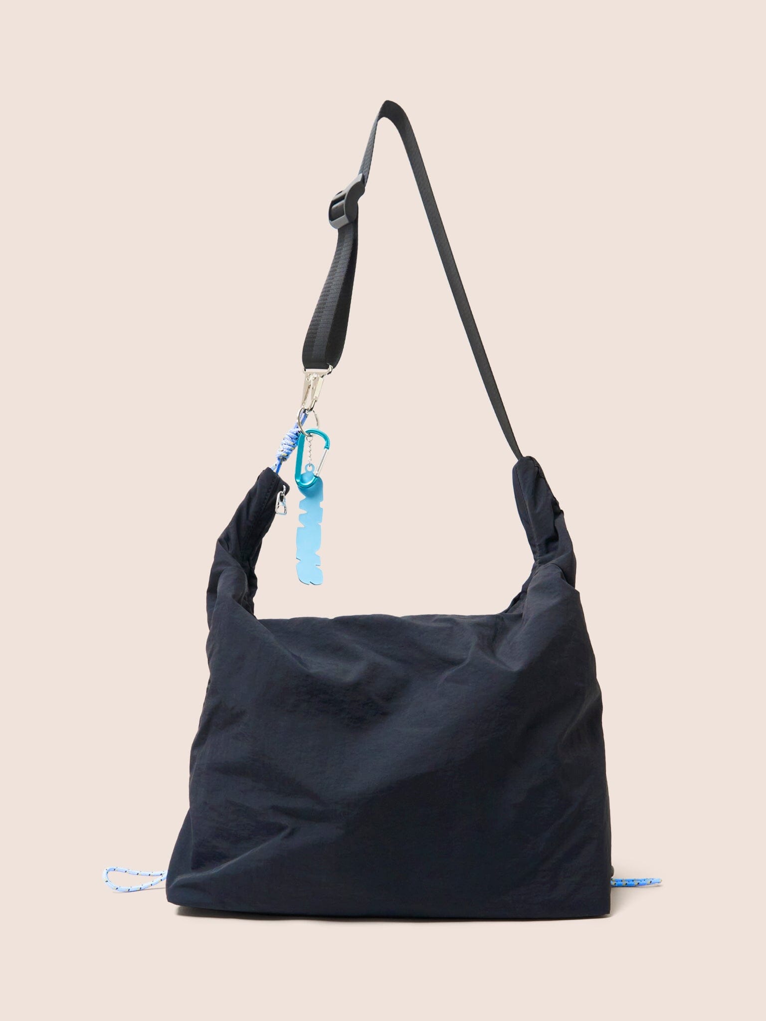 Carabiner Club Recycled Large Crescent Bag in Black Bags- Gandys
