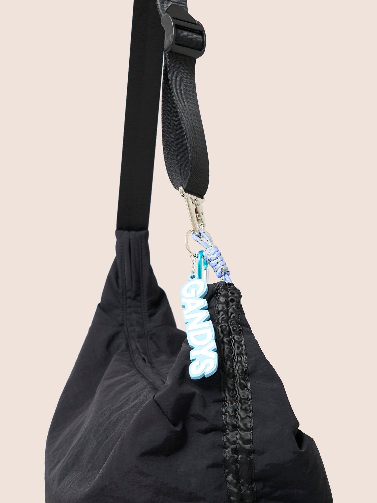 Carabiner Club Recycled Large Crescent Bag in Black Bags- Gandys