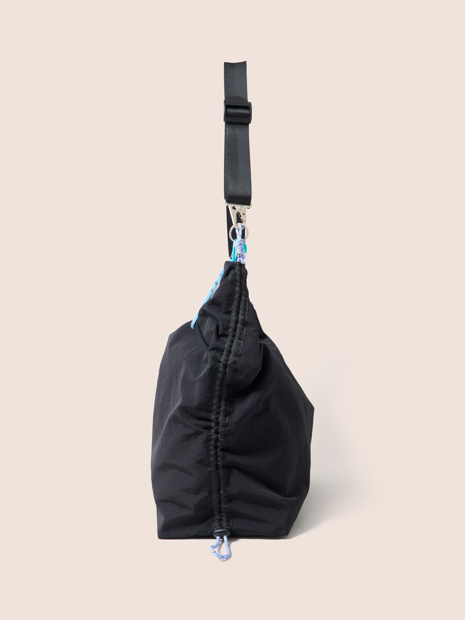 Carabiner Club Recycled Large Crescent Bag in Black Bags- Gandys