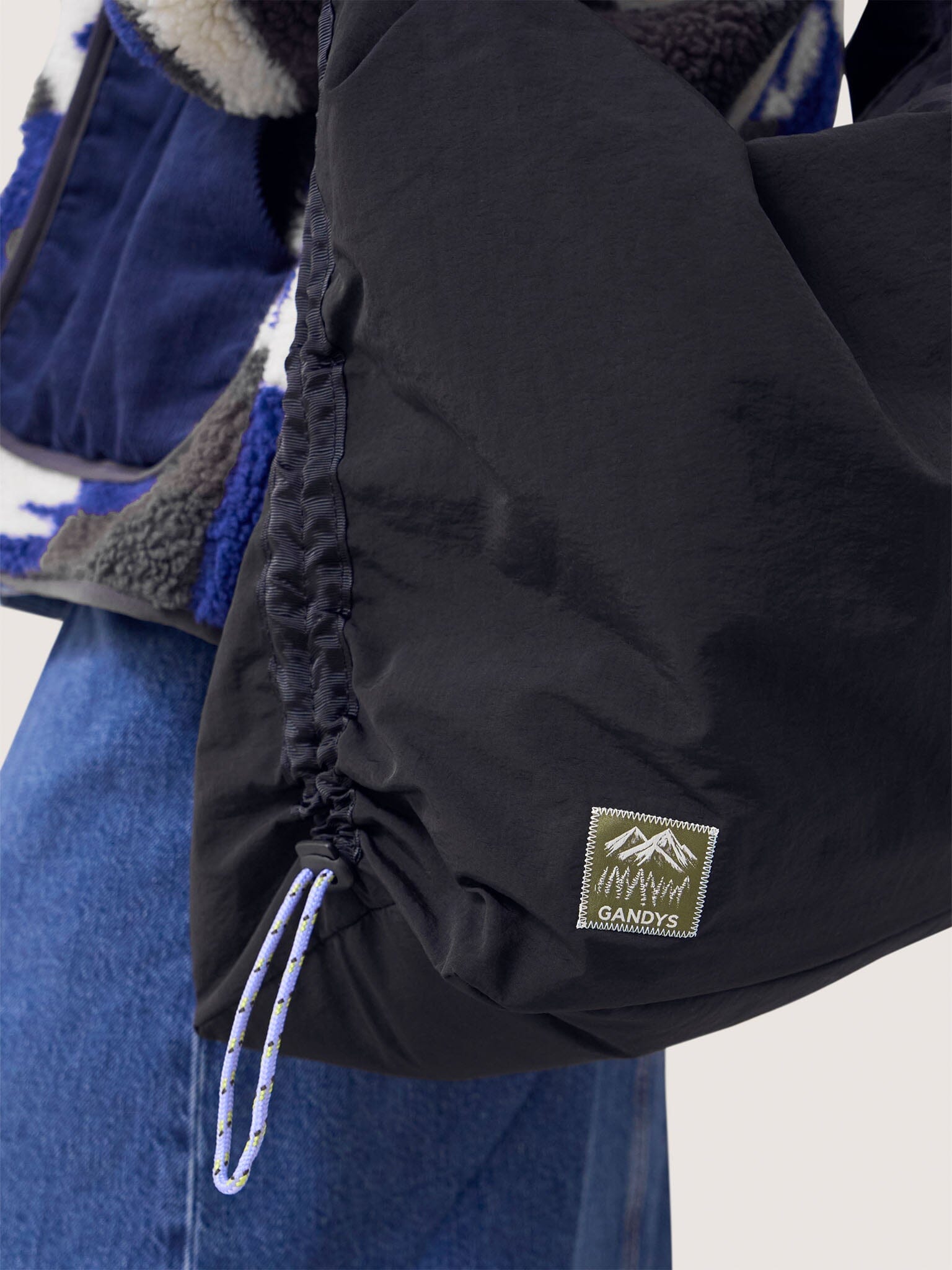 Carabiner Club Recycled Large Crescent Bag in Black Bags- Gandys